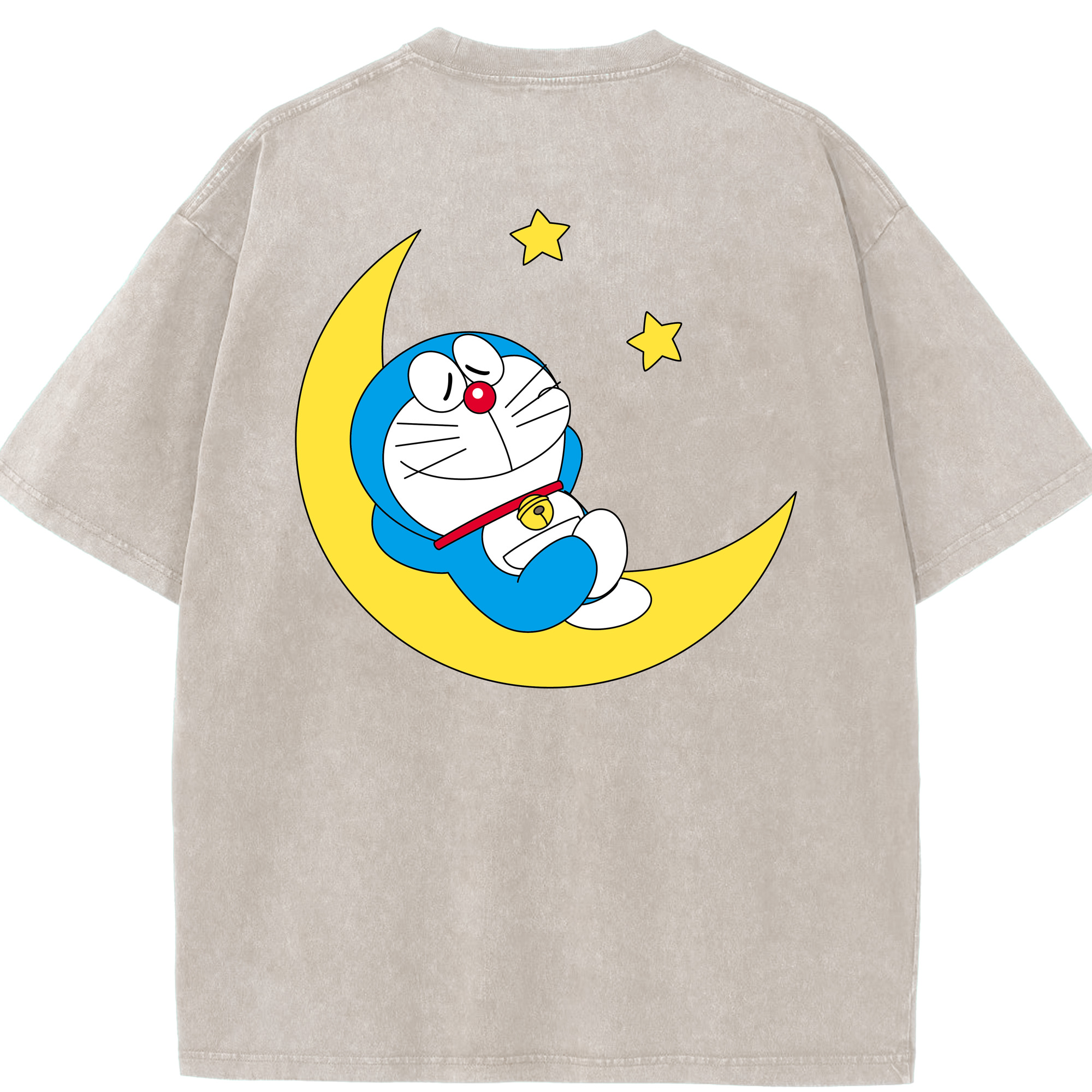 （画像用） ドラえもん Doraemon 綿100% ヴィンテージ風 半袖Tシャツ（背面プリント）