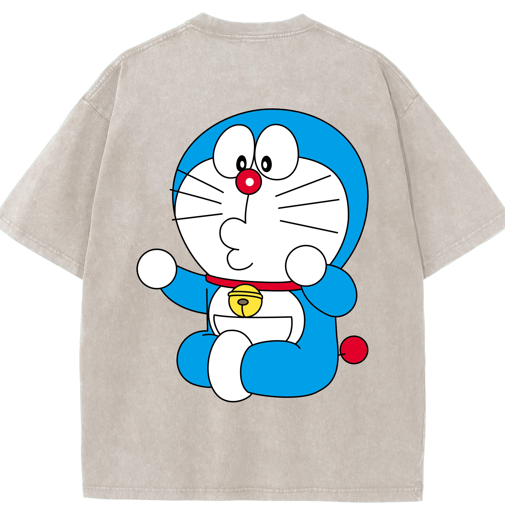 （画像用） ドラえもん Doraemon 綿100% ヴィンテージ風 半袖Tシャツ（背面プリント）