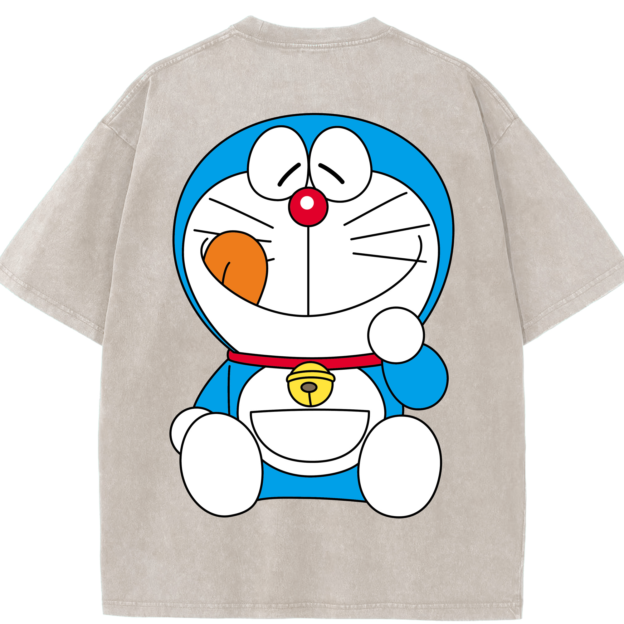 （画像用） ドラえもん Doraemon 綿100% ヴィンテージ風 半袖Tシャツ（背面プリント）