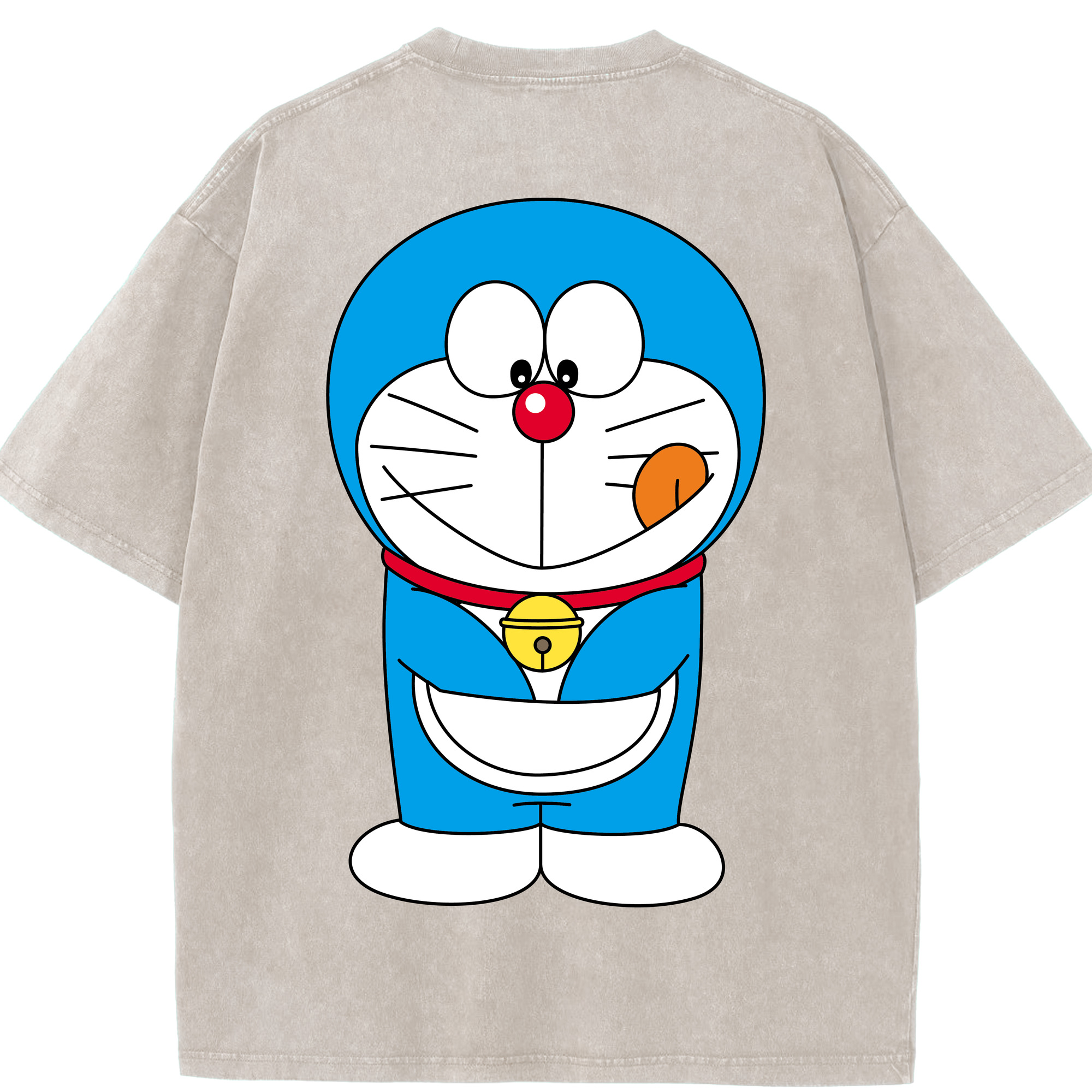 （画像用） ドラえもん Doraemon 綿100% ヴィンテージ風 半袖Tシャツ（背面プリント）