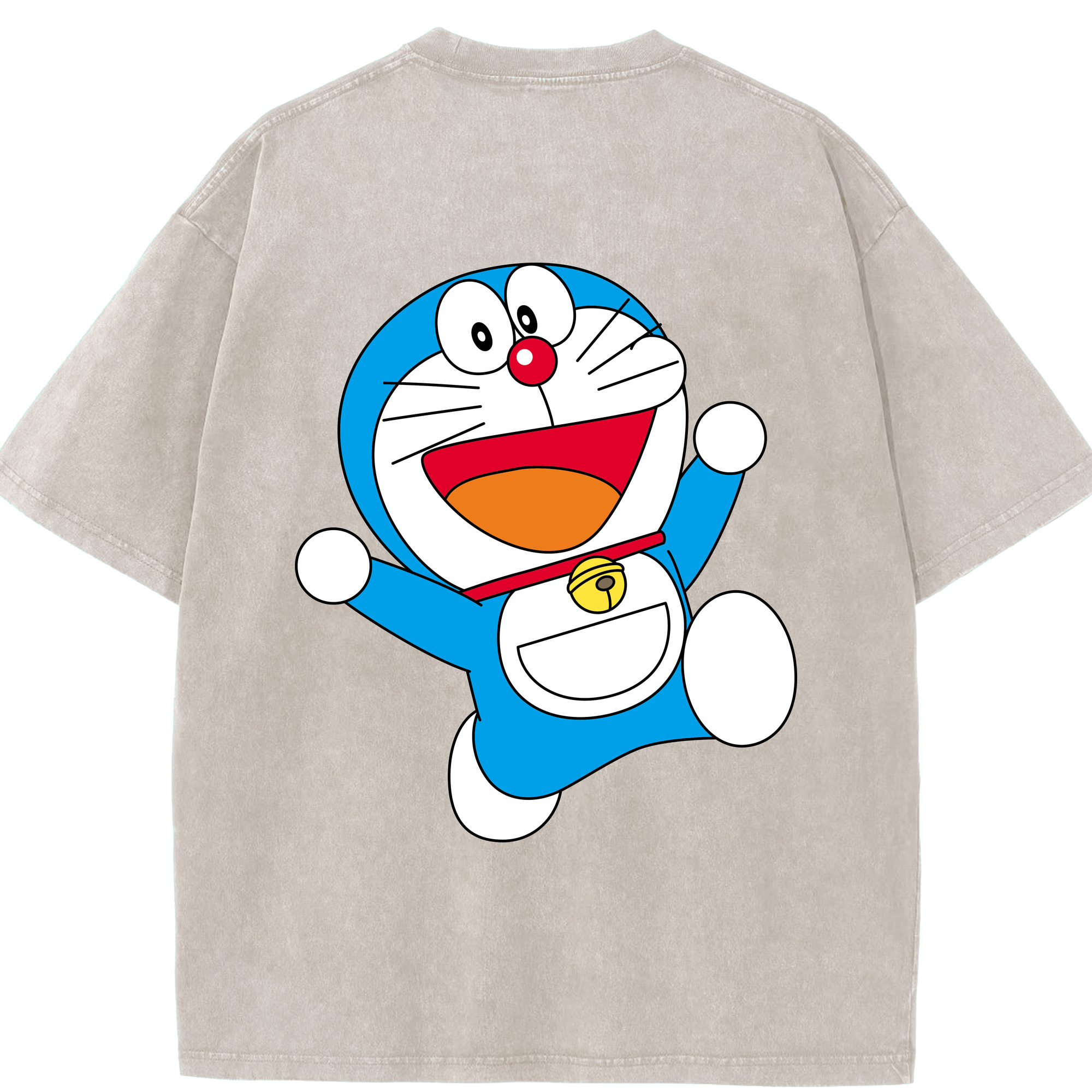 （画像用） ドラえもん Doraemon 綿100% ヴィンテージ風 半袖Tシャツ（背面プリント）