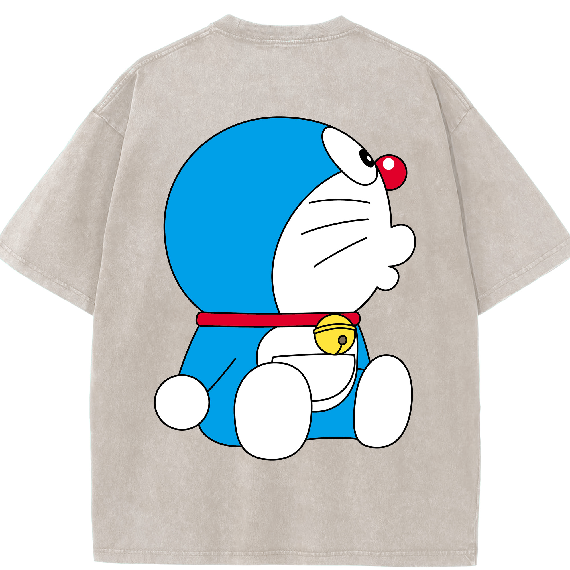 （画像用） ドラえもん Doraemon 綿100% ヴィンテージ風 半袖Tシャツ（背面プリント）