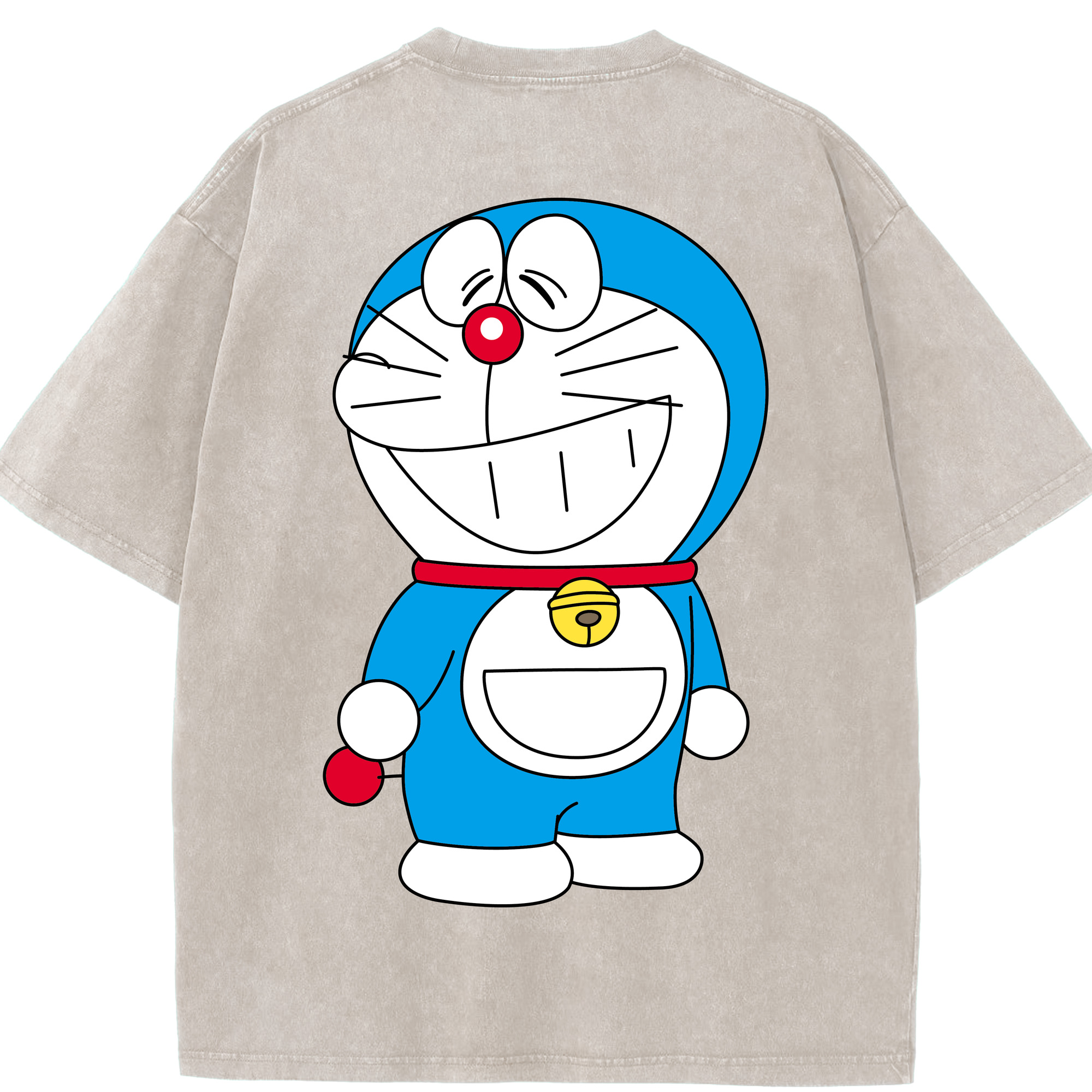 （画像用） ドラえもん Doraemon 綿100% ヴィンテージ風 半袖Tシャツ（背面プリント）