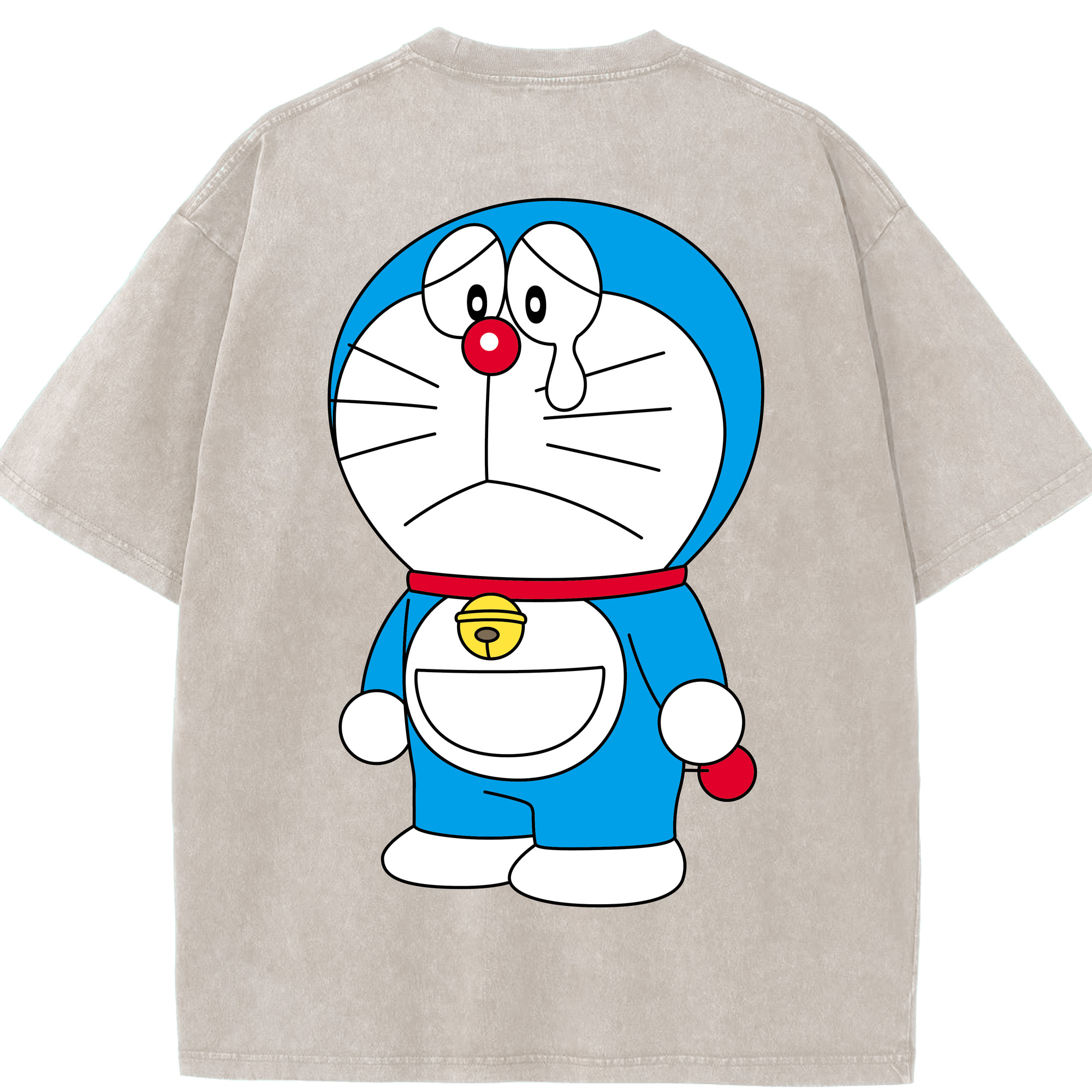 （画像用） ドラえもん Doraemon 綿100% ヴィンテージ風 半袖Tシャツ（背面プリント）