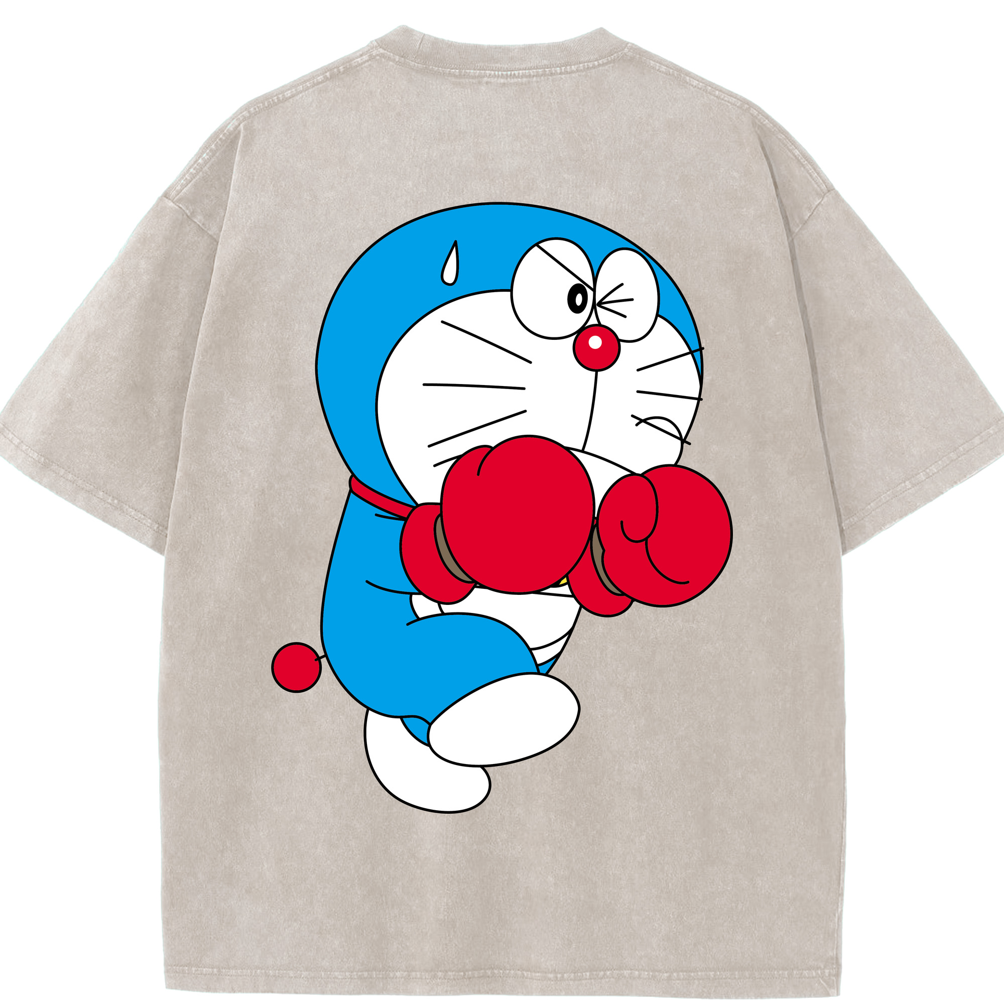 （画像用） ドラえもん Doraemon 綿100% ヴィンテージ風 半袖Tシャツ（背面プリント）