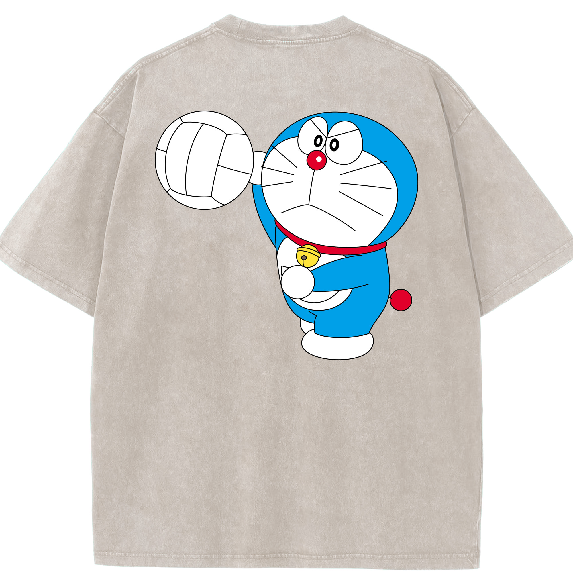 （画像用） ドラえもん Doraemon 綿100% ヴィンテージ風 半袖Tシャツ（背面プリント）