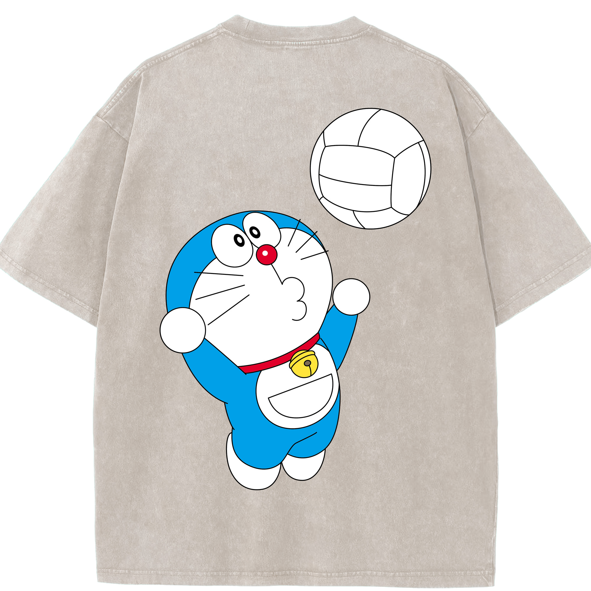 （画像用） ドラえもん Doraemon 綿100% ヴィンテージ風 半袖Tシャツ（背面プリント）
