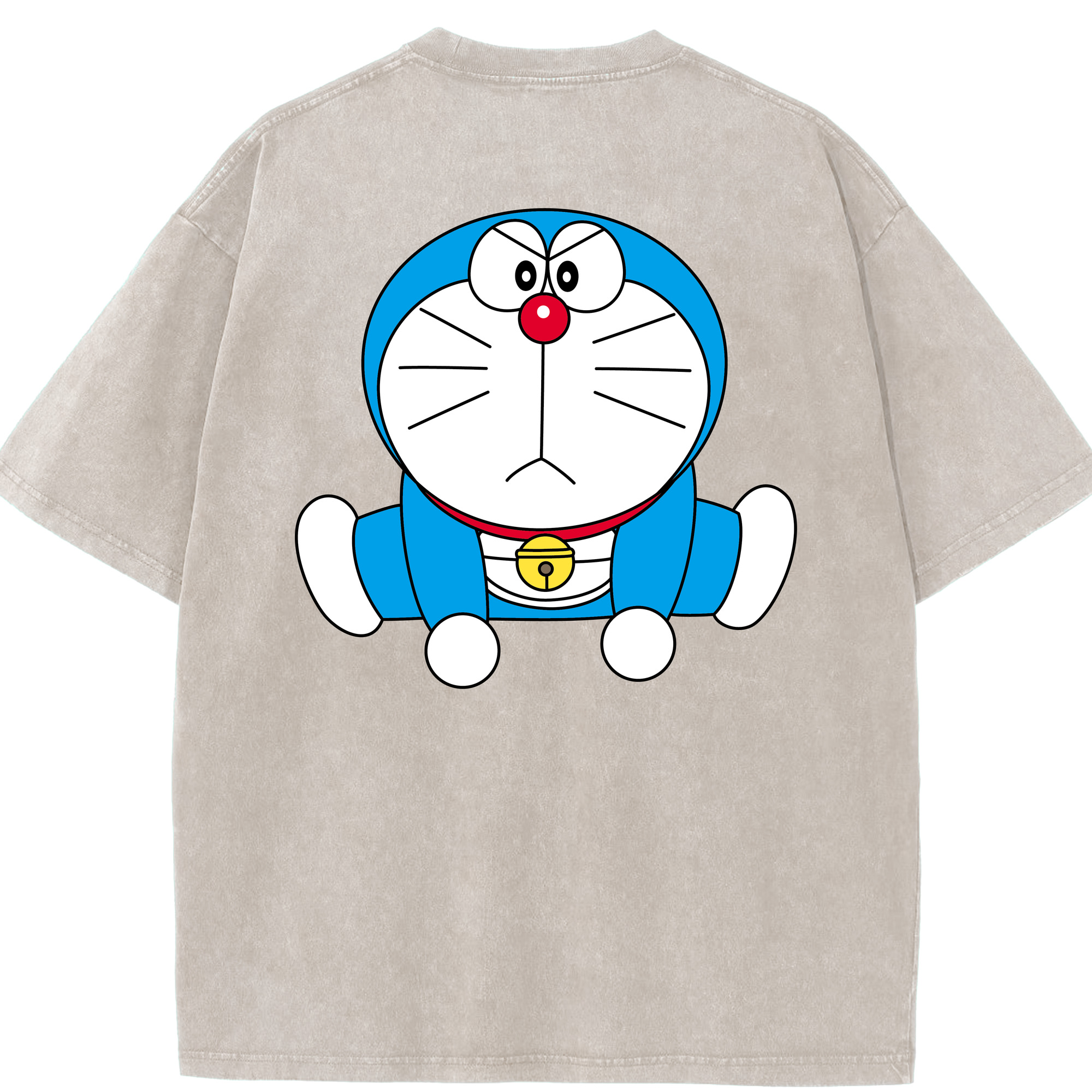 （画像用） ドラえもん Doraemon 綿100% ヴィンテージ風 半袖Tシャツ（背面プリント）