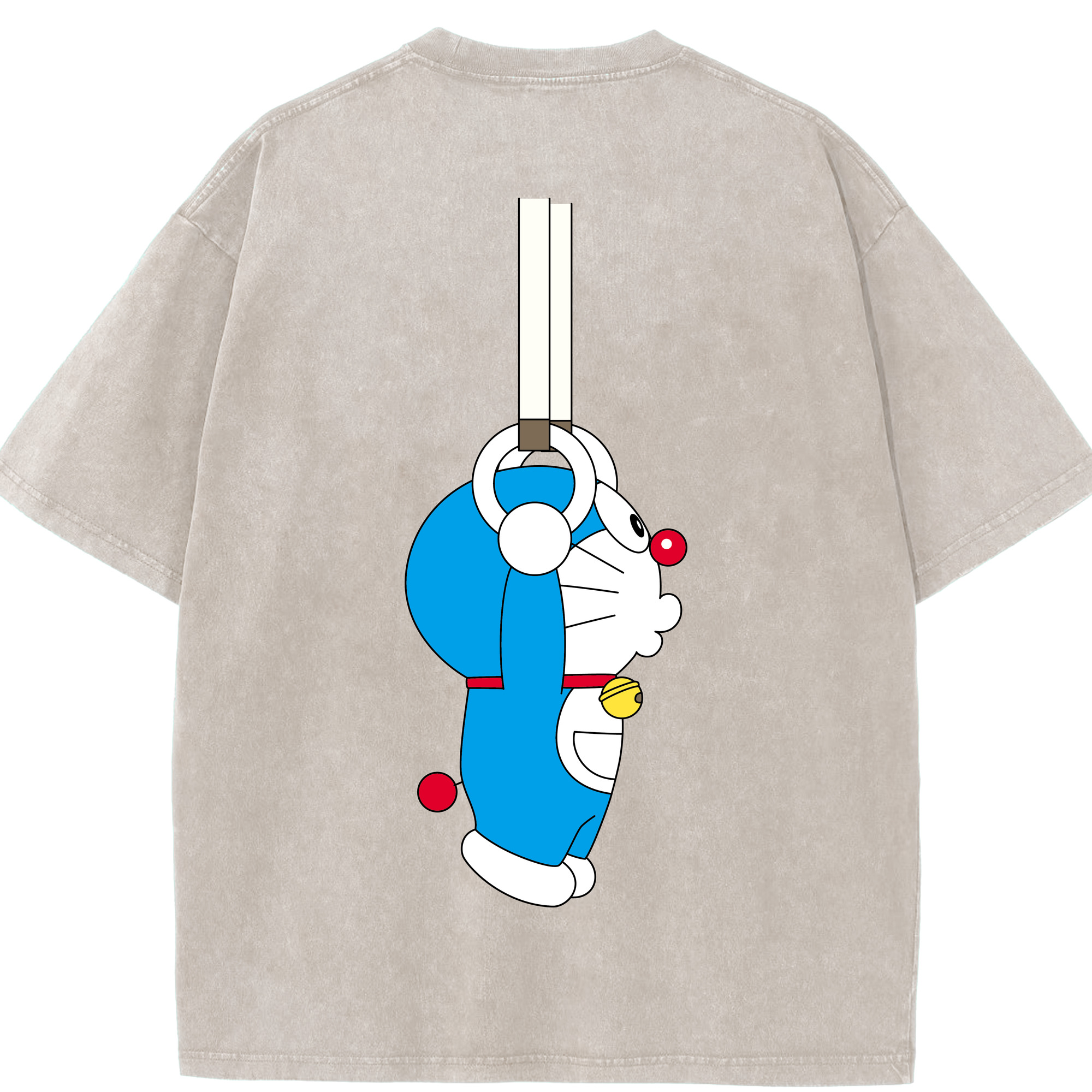 （画像用） ドラえもん Doraemon 綿100% ヴィンテージ風 半袖Tシャツ（背面プリント）