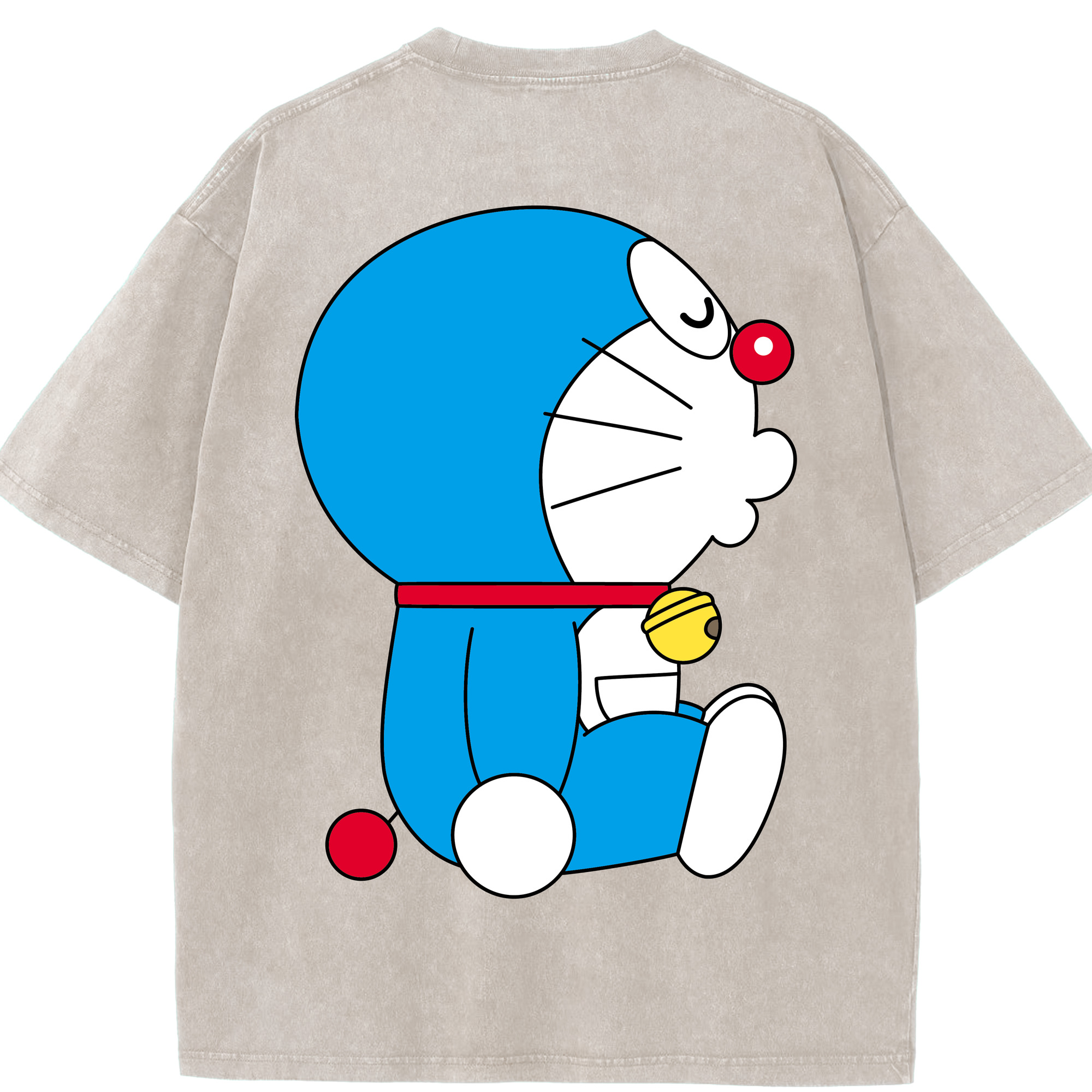 （画像用） ドラえもん Doraemon 綿100% ヴィンテージ風 半袖Tシャツ（背面プリント）