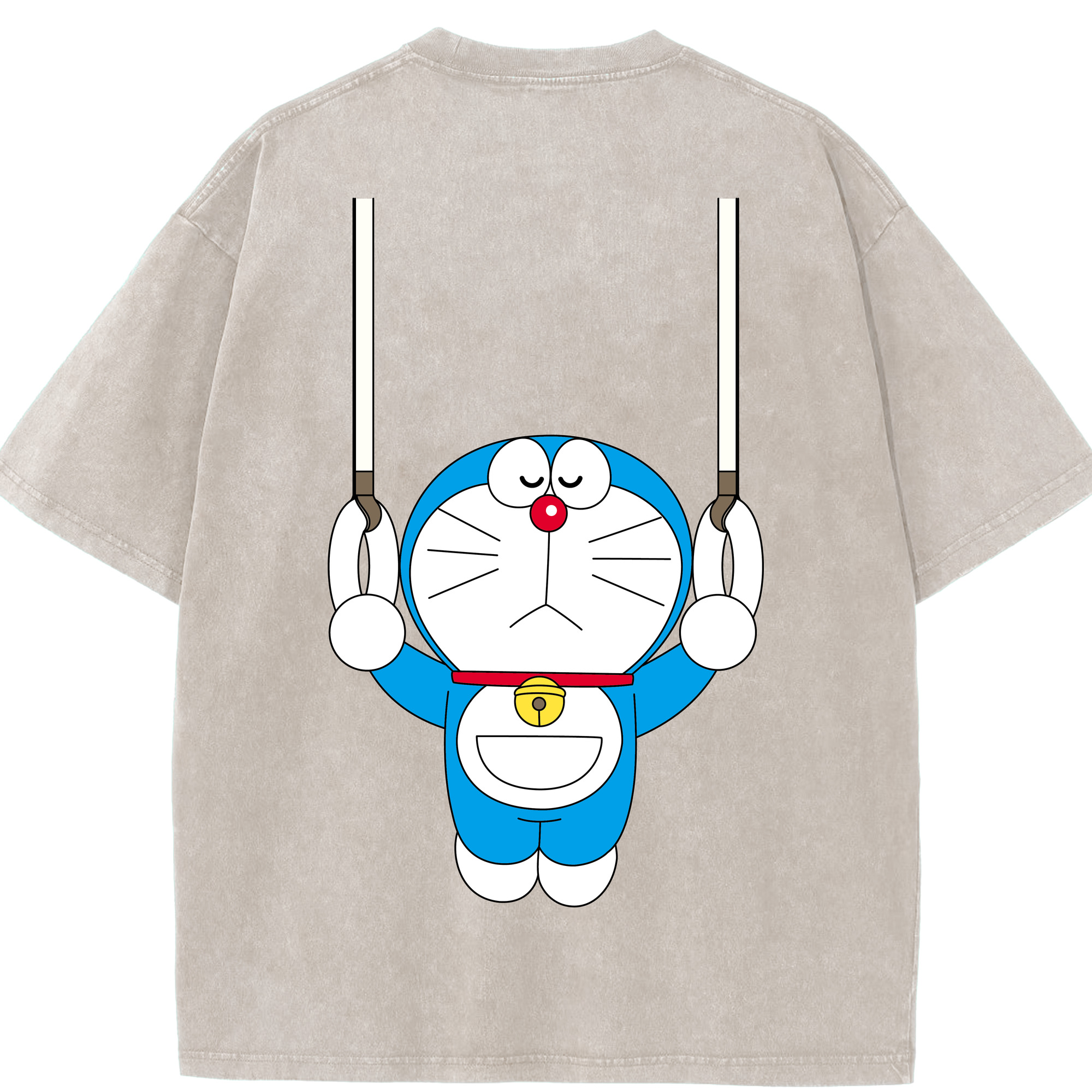 （画像用） ドラえもん Doraemon 綿100% ヴィンテージ風 半袖Tシャツ（背面プリント）