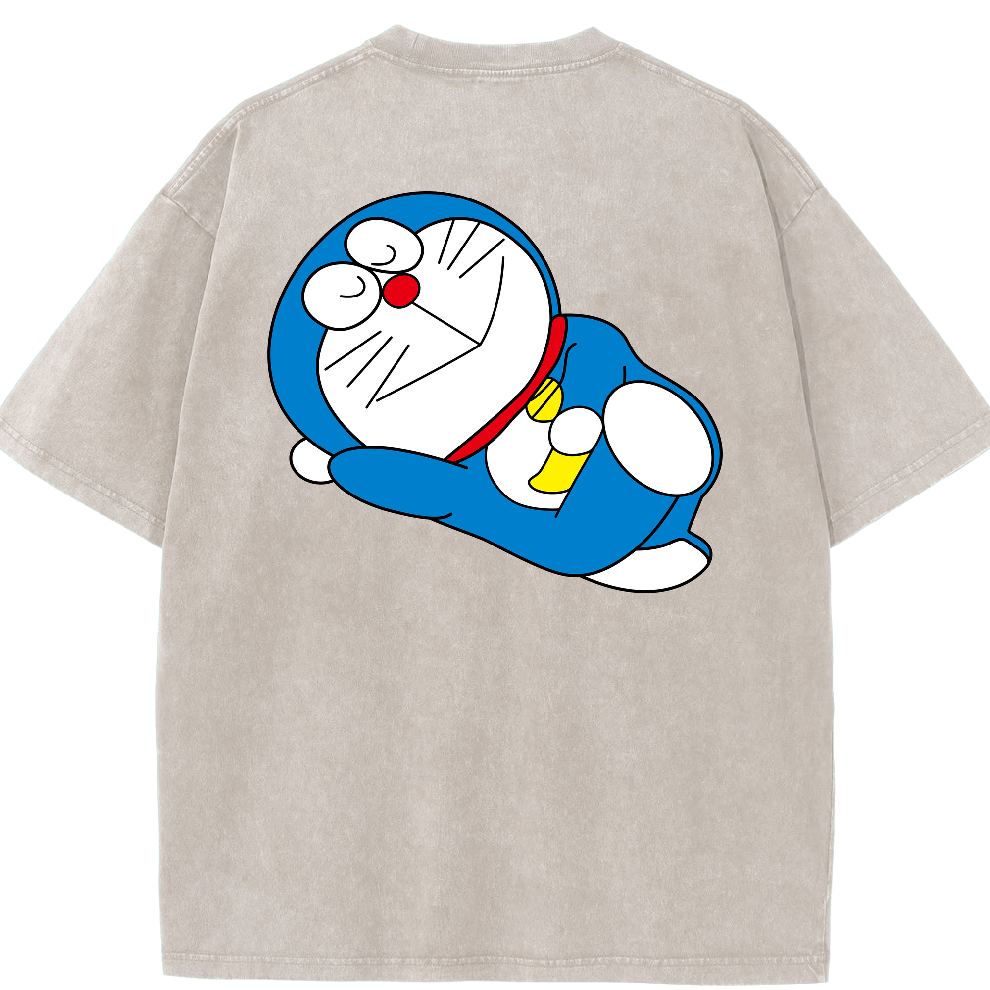 （画像用） ドラえもん Doraemon 綿100% ヴィンテージ風 半袖Tシャツ（背面プリント）