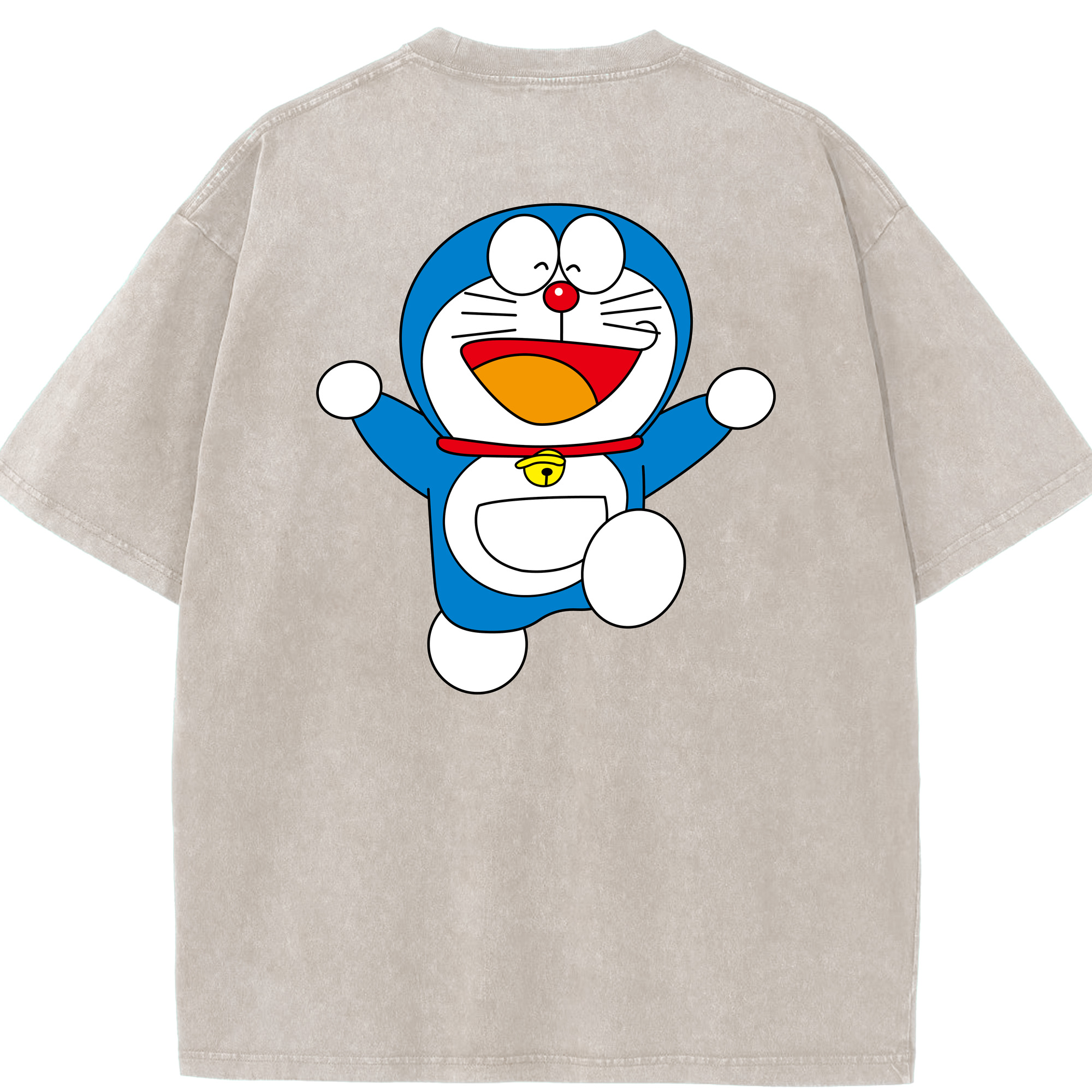 （画像用） ドラえもん Doraemon 綿100% ヴィンテージ風 半袖Tシャツ（背面プリント）