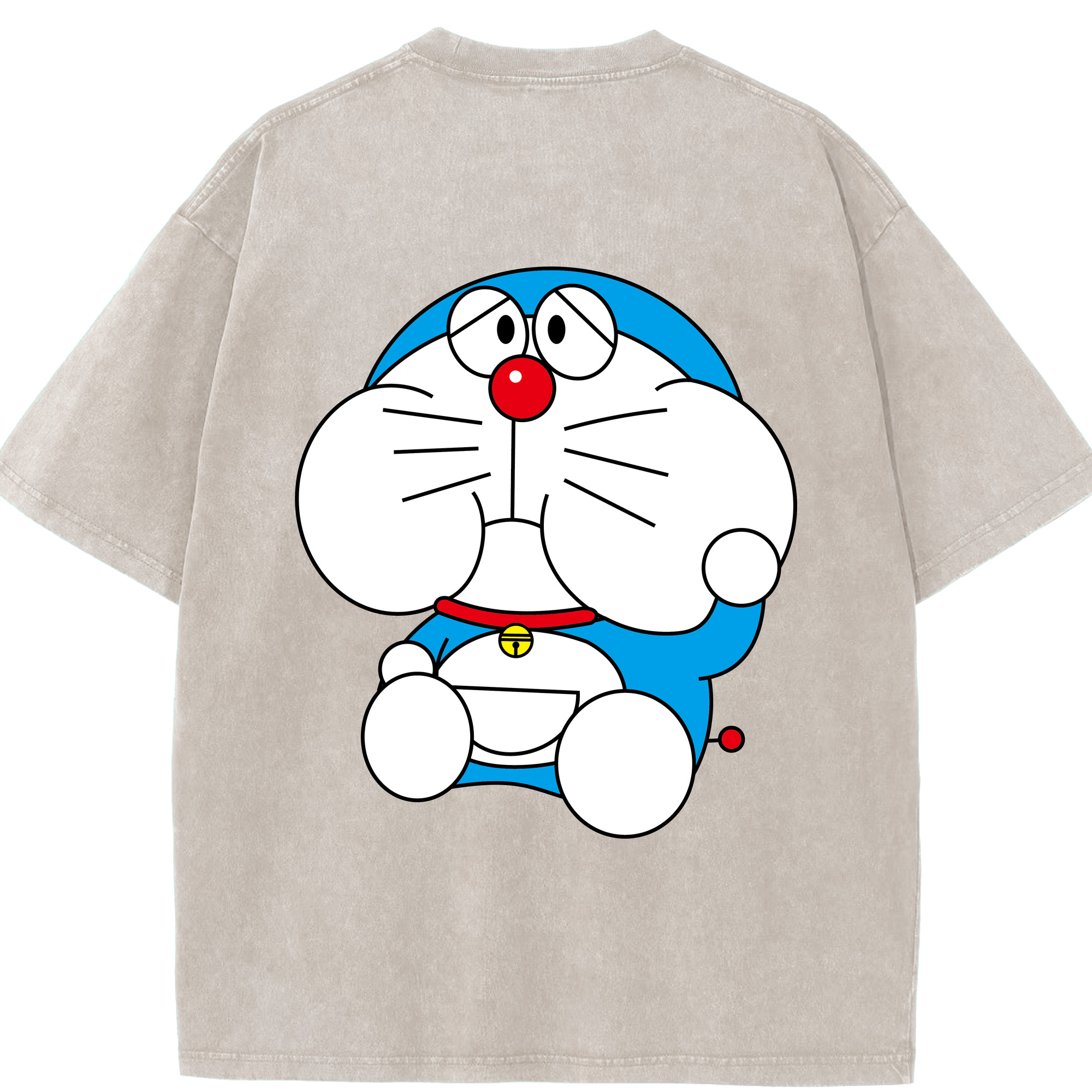 （画像用） ドラえもん Doraemon 綿100% ヴィンテージ風 半袖Tシャツ（背面プリント）