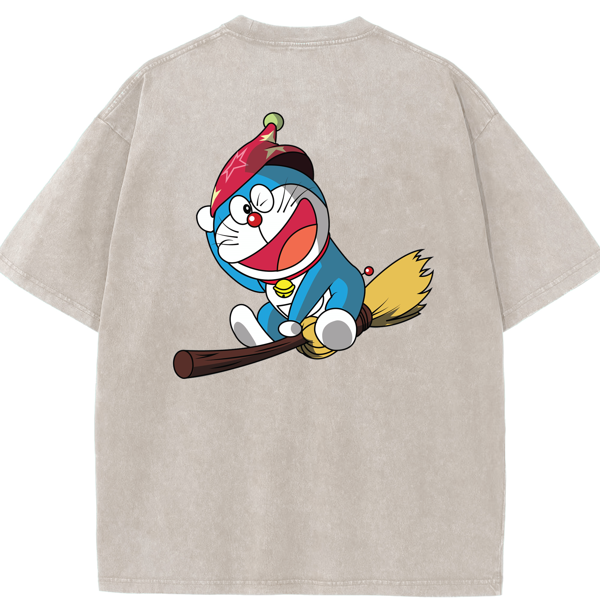 （画像用） ドラえもん Doraemon 綿100% ヴィンテージ風 半袖Tシャツ（背面プリント）