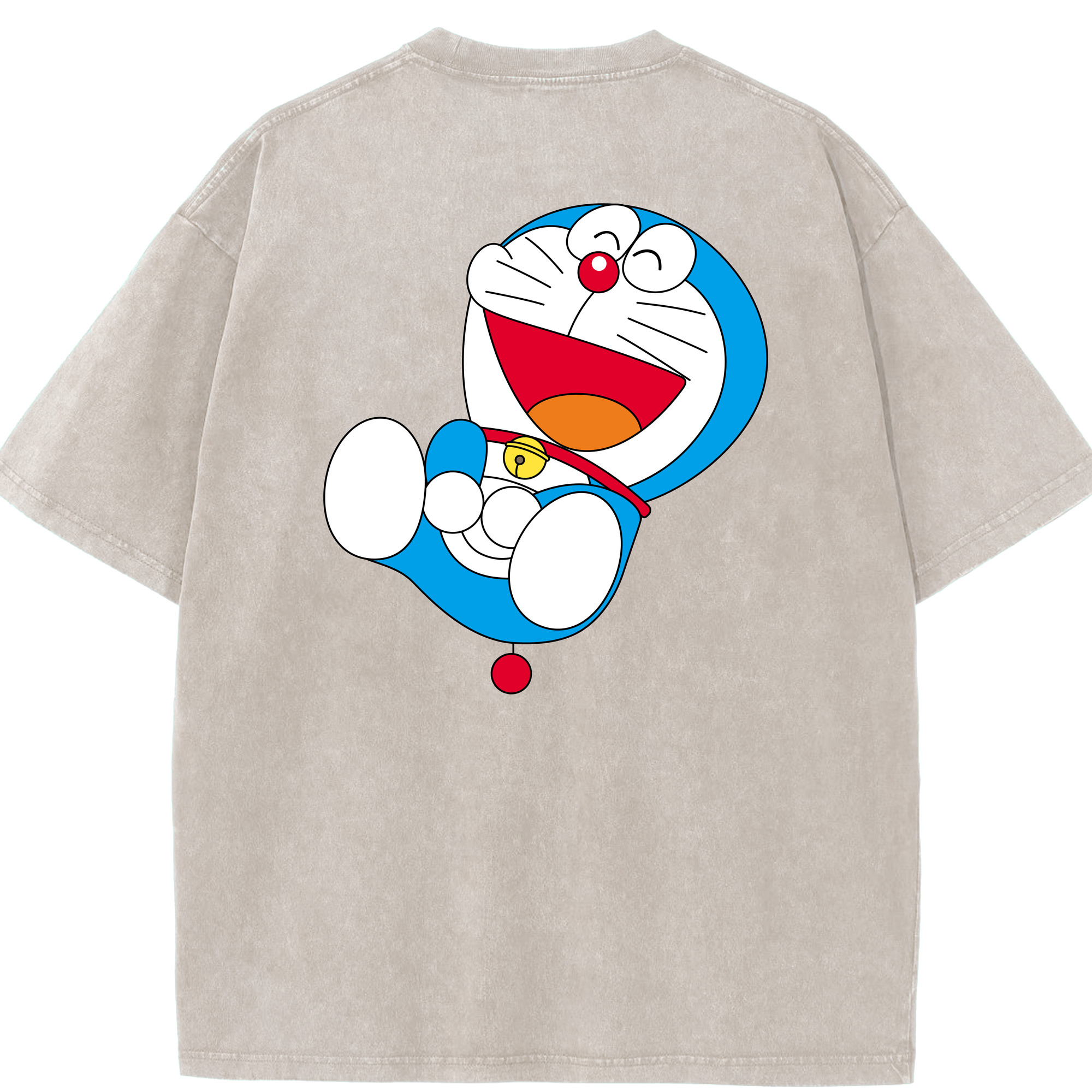 （画像用） ドラえもん Doraemon 綿100% ヴィンテージ風 半袖Tシャツ（背面プリント）