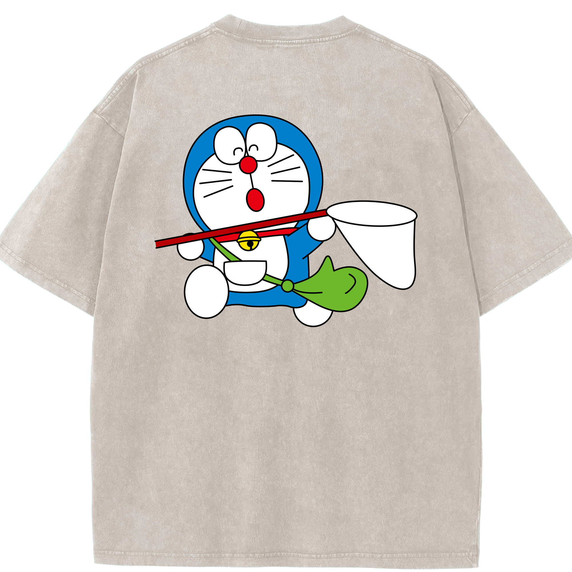 （画像用） ドラえもん Doraemon 綿100% ヴィンテージ風 半袖Tシャツ（背面プリント）