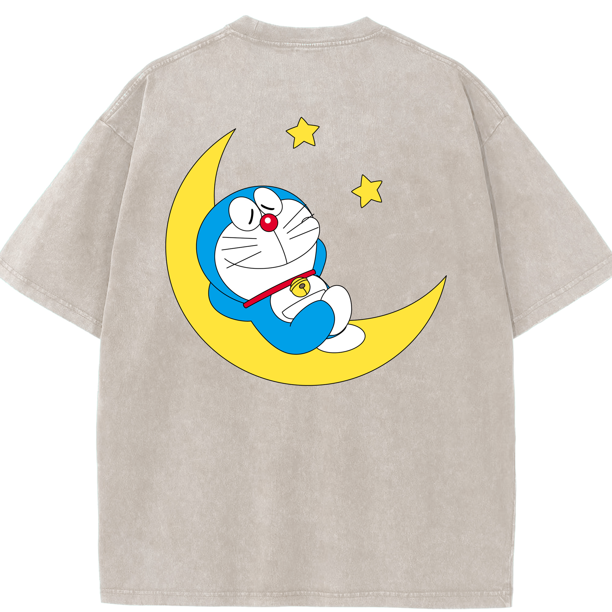 （画像用） ドラえもん Doraemon 綿100% ヴィンテージ風 半袖Tシャツ（背面プリント）