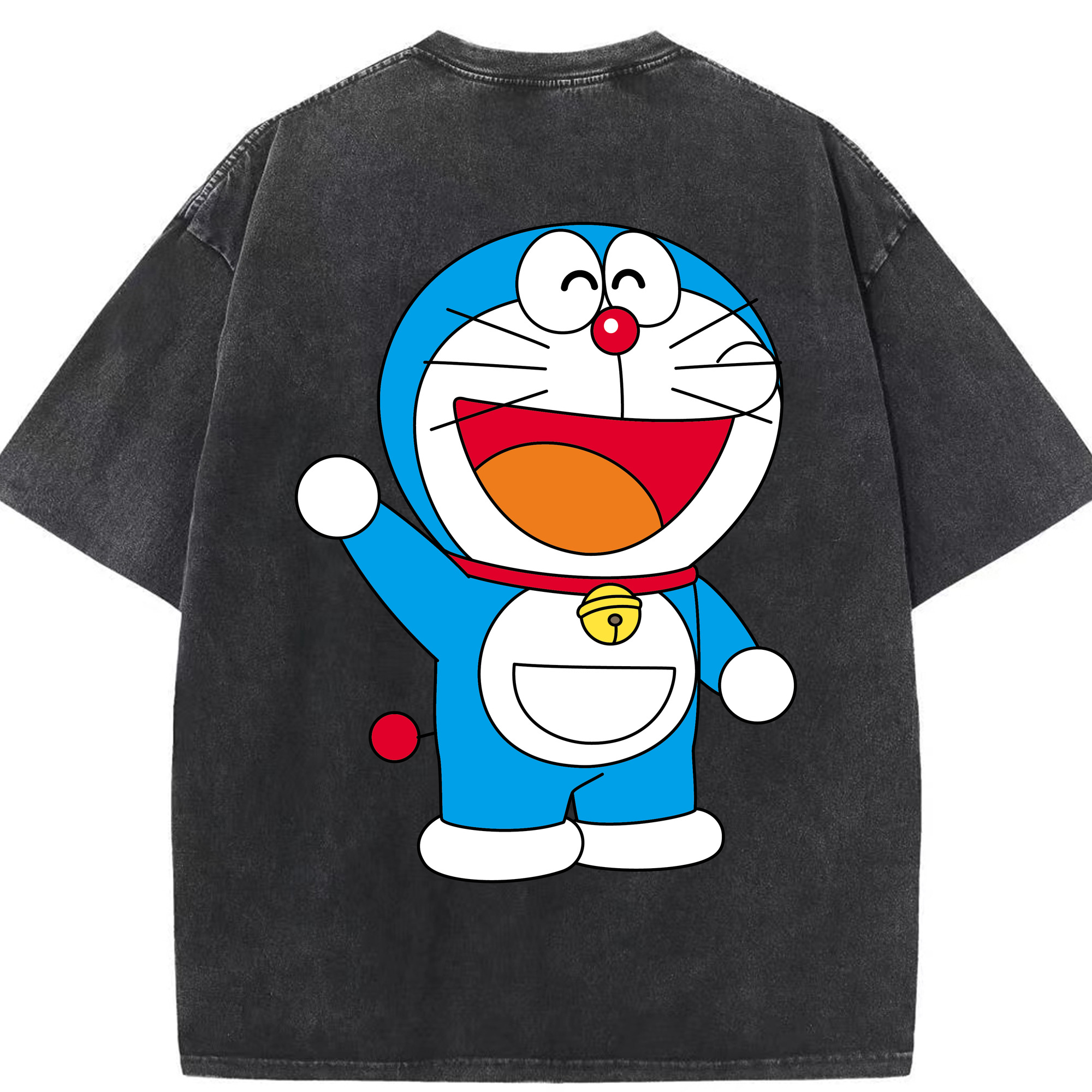 （画像用） ドラえもん Doraemon 綿100% ヴィンテージ風 半袖Tシャツ（背面プリント）