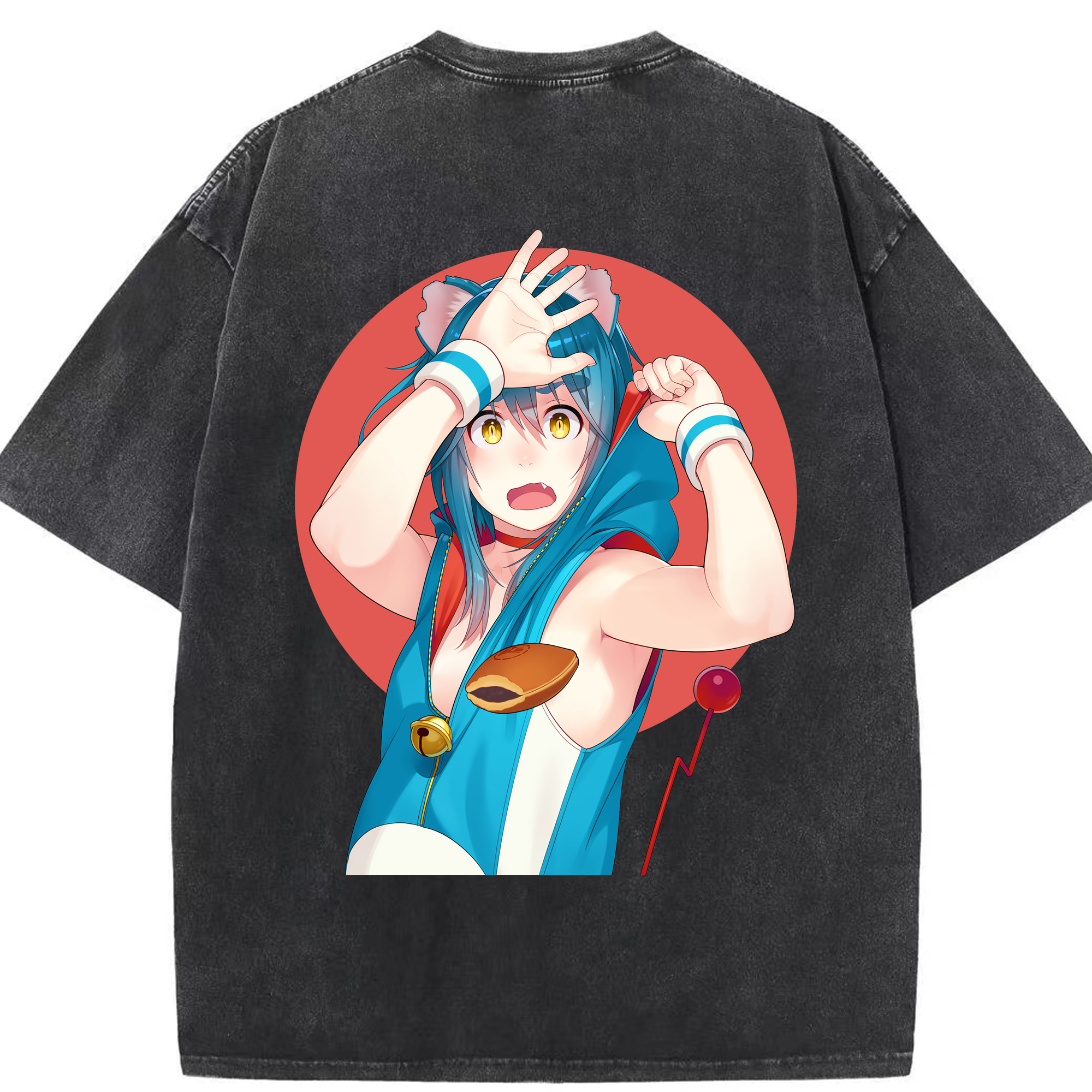 （画像用） ドラえもん Doraemon 綿100% ヴィンテージ風 半袖Tシャツ（背面プリント）