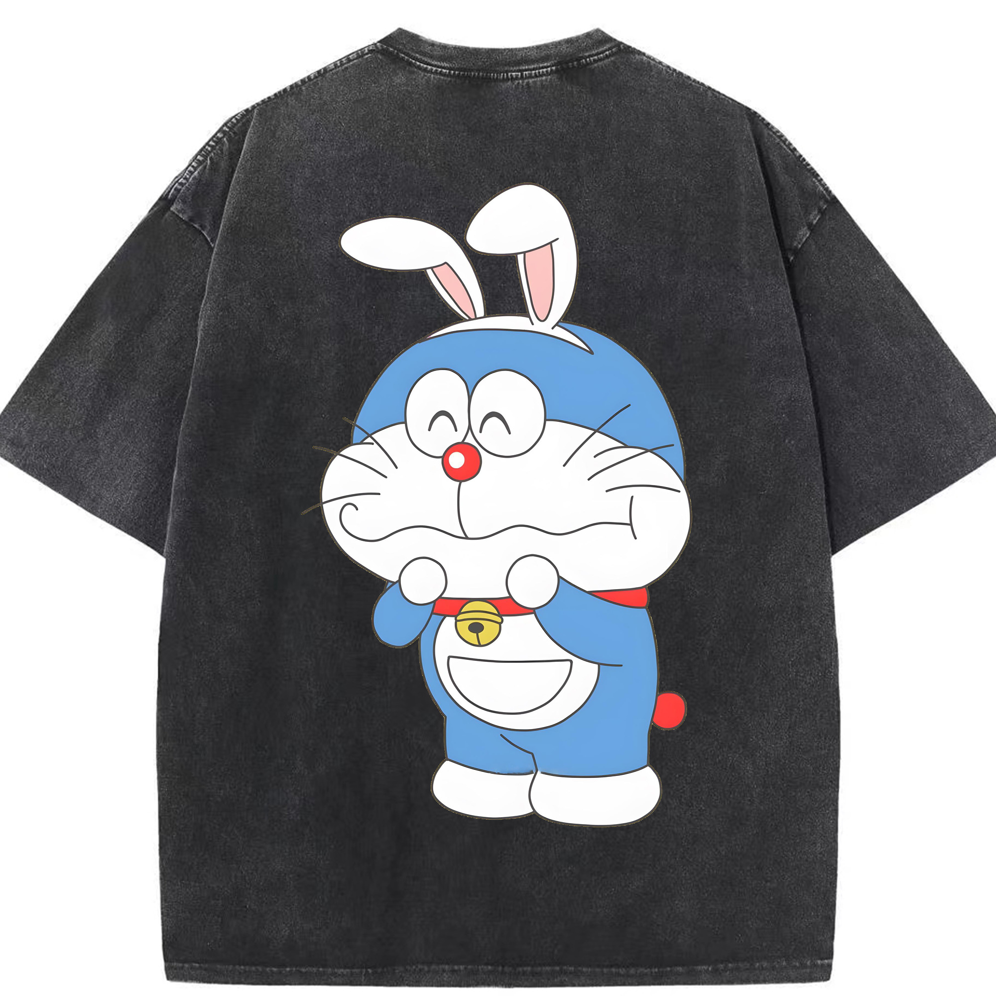 （画像用） ドラえもん Doraemon 綿100% ヴィンテージ風 半袖Tシャツ（背面プリント）
