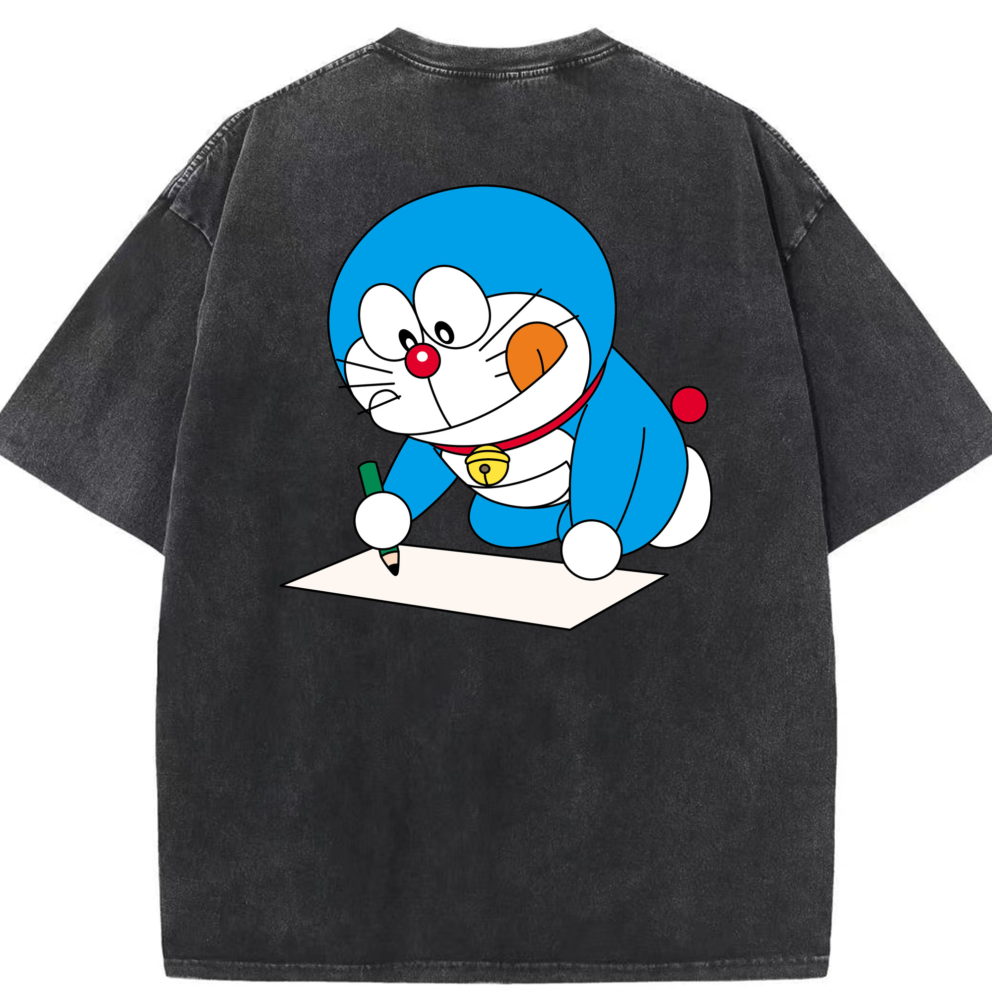 （画像用） ドラえもん Doraemon 綿100% ヴィンテージ風 半袖Tシャツ（背面プリント）