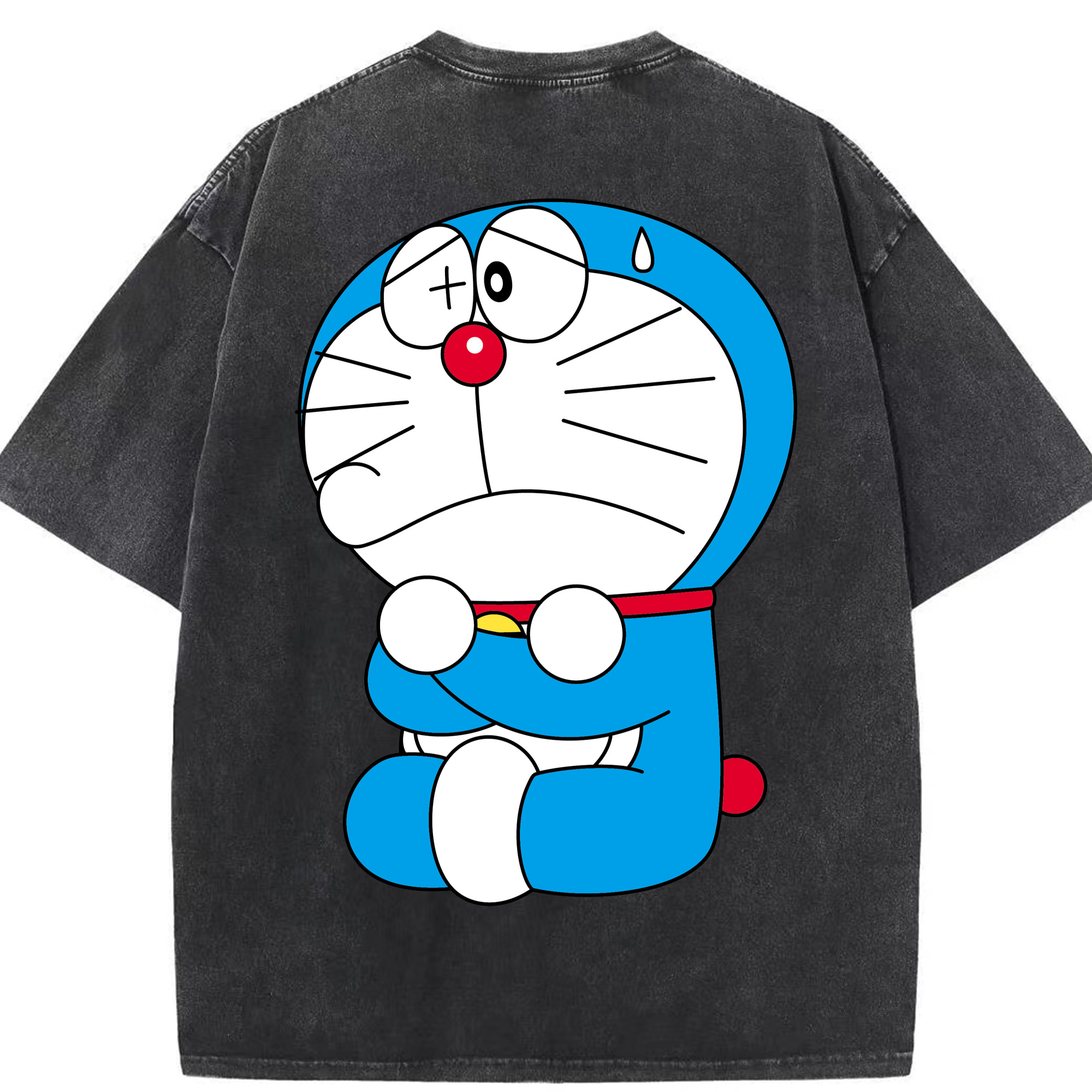 （画像用） ドラえもん Doraemon 綿100% ヴィンテージ風 半袖Tシャツ（背面プリント）