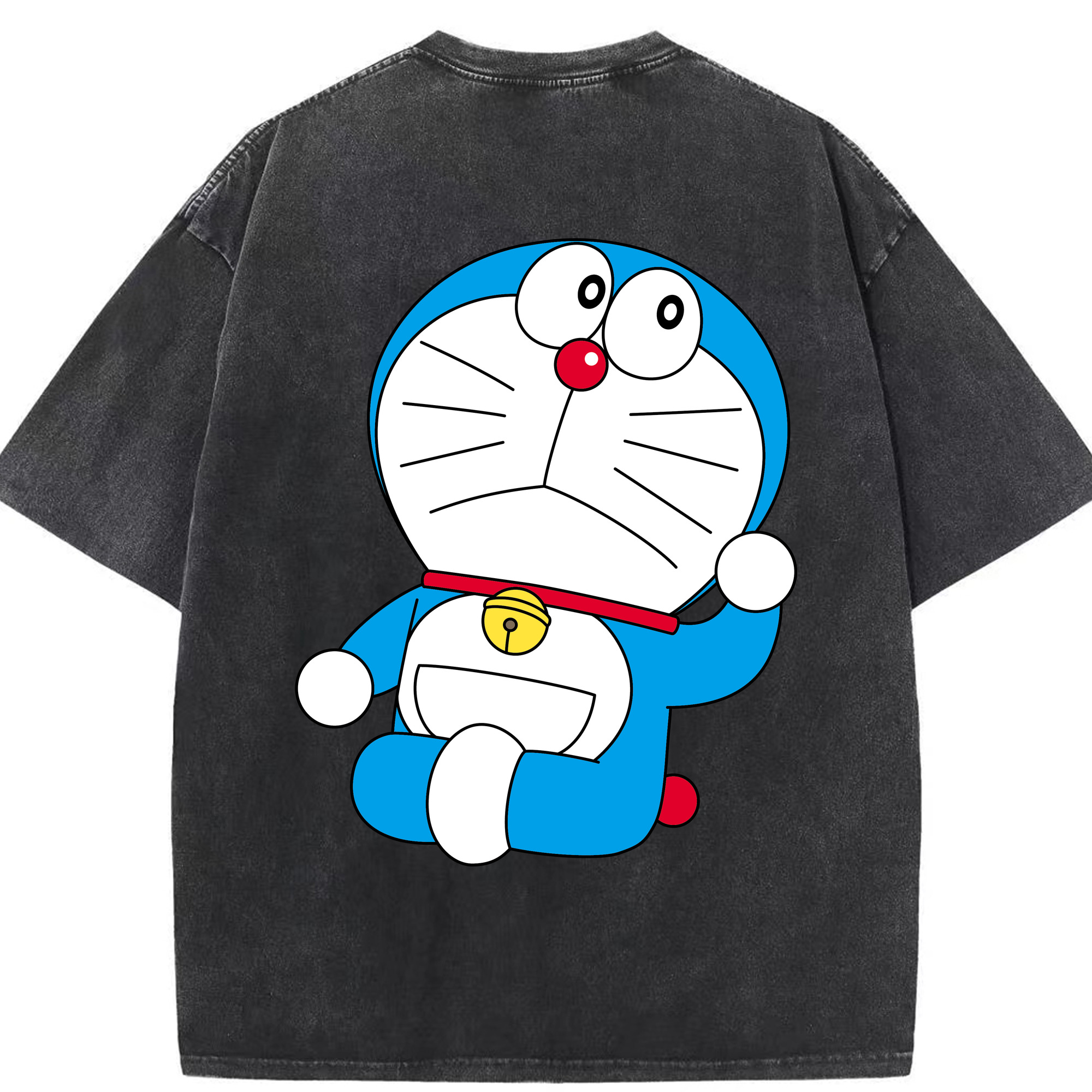 （画像用） ドラえもん Doraemon 綿100% ヴィンテージ風 半袖Tシャツ（背面プリント）