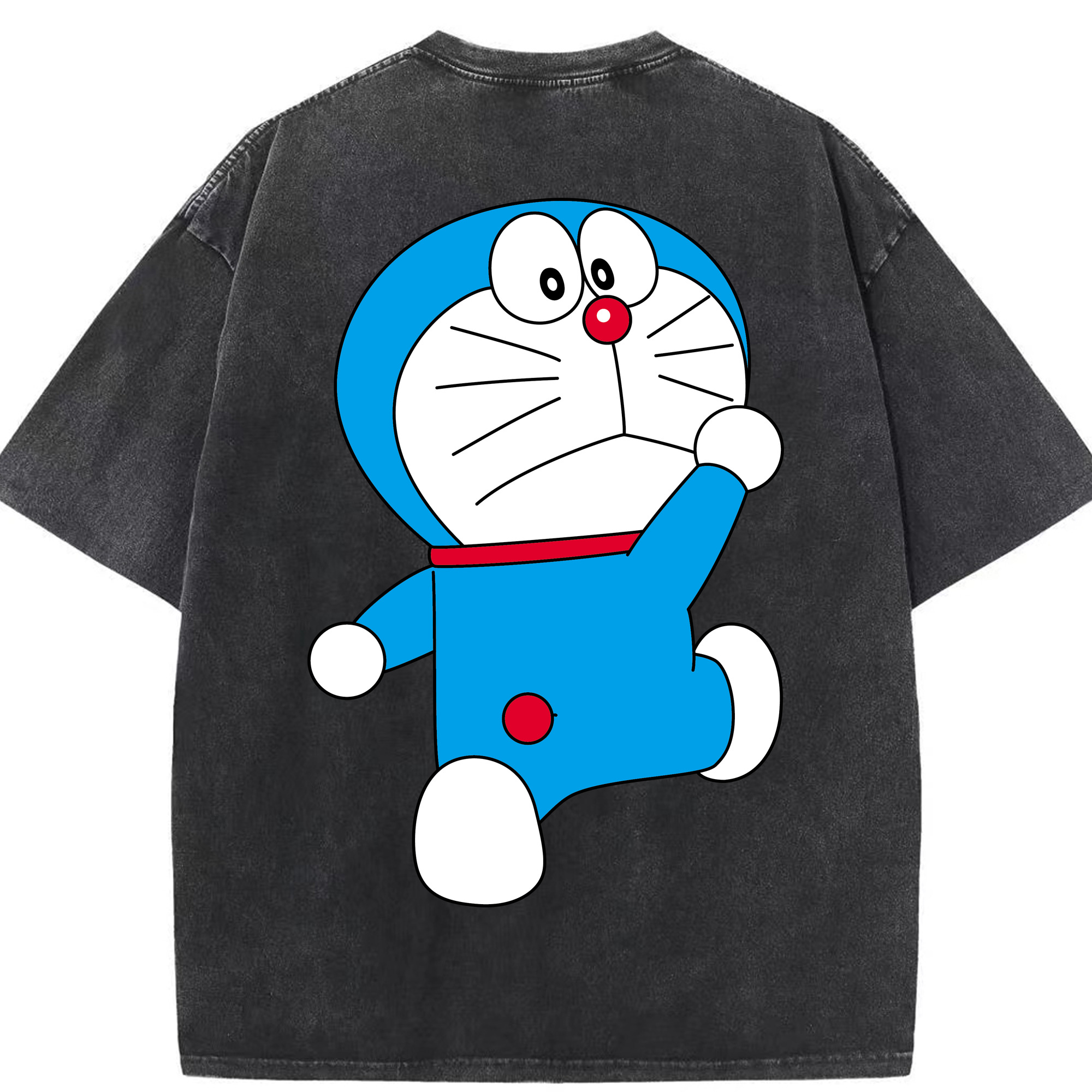 （画像用） ドラえもん Doraemon 綿100% ヴィンテージ風 半袖Tシャツ（背面プリント）
