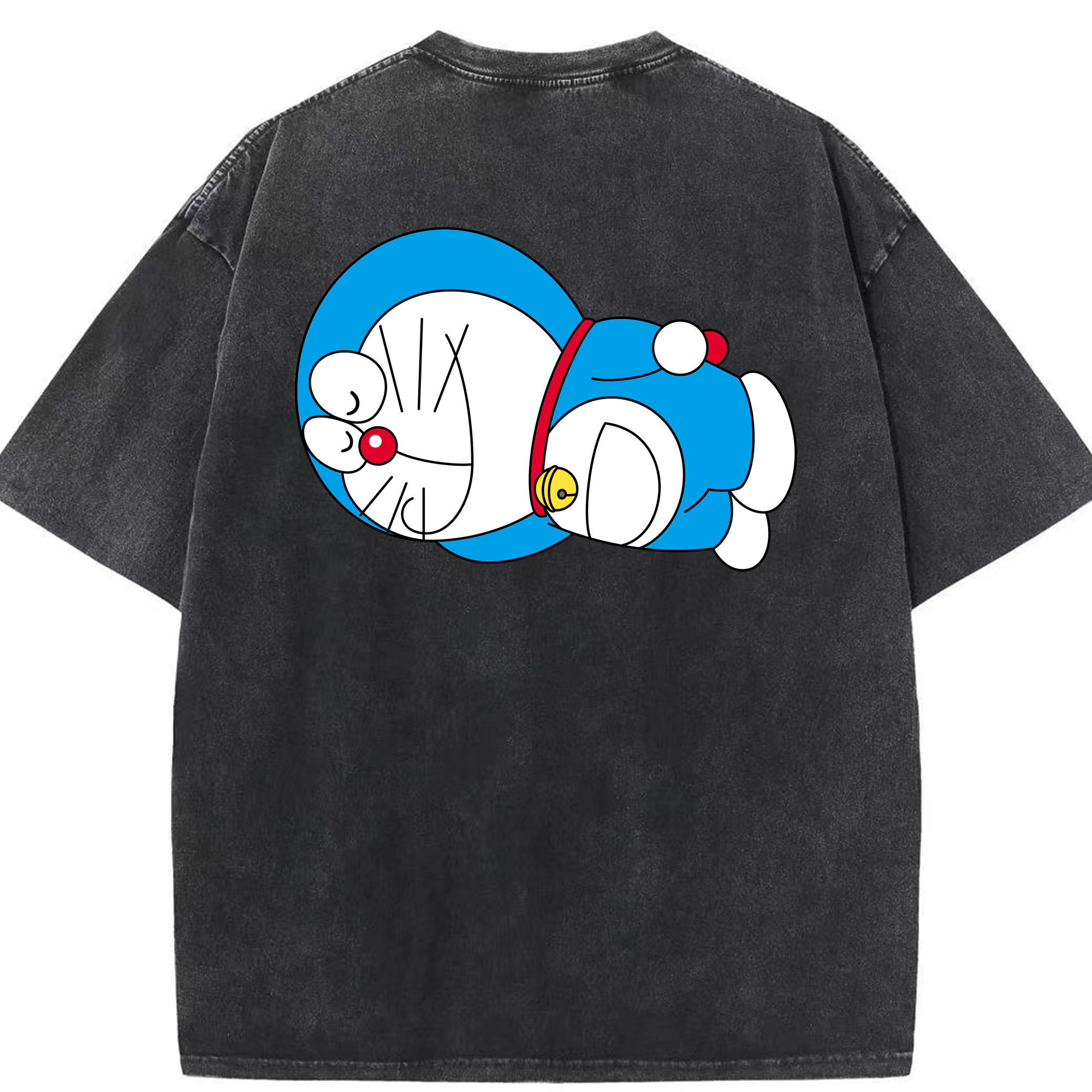 （画像用） ドラえもん Doraemon 綿100% ヴィンテージ風 半袖Tシャツ（背面プリント）
