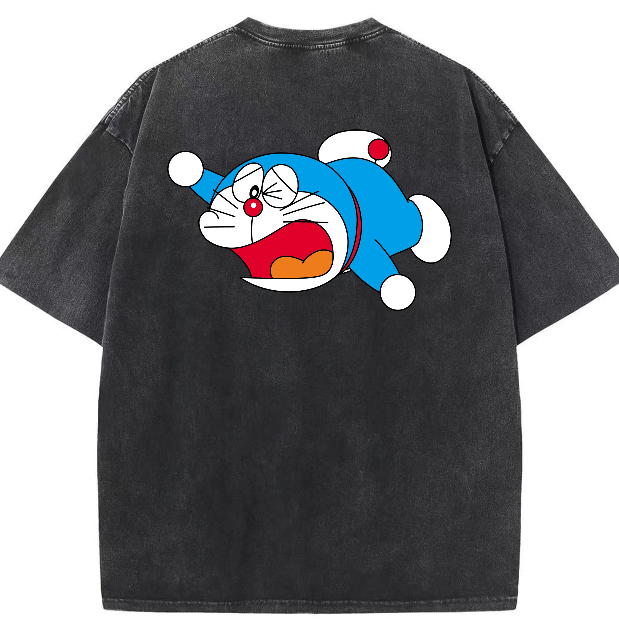 （画像用） ドラえもん Doraemon 綿100% ヴィンテージ風 半袖Tシャツ（背面プリント）