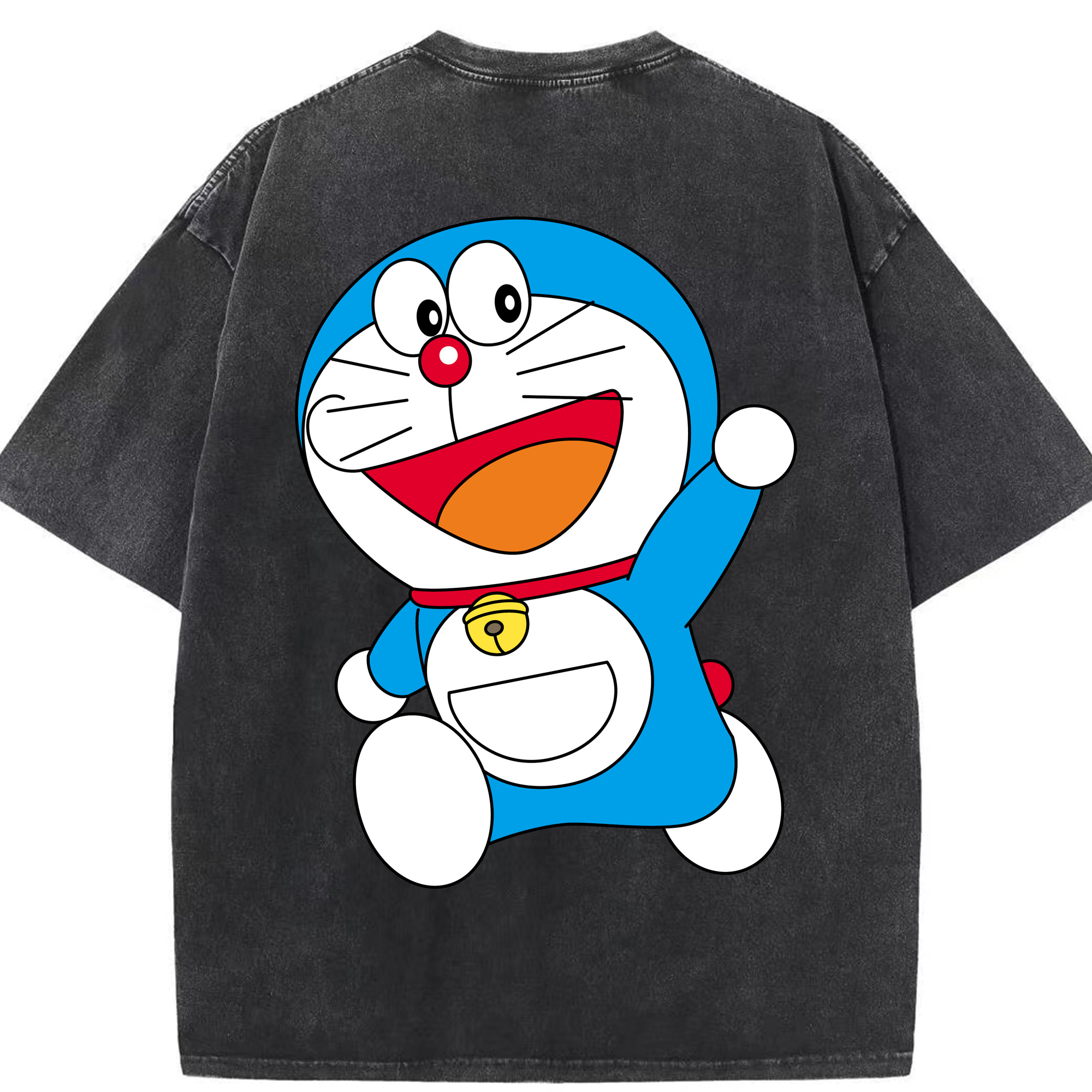 （画像用） ドラえもん Doraemon 綿100% ヴィンテージ風 半袖Tシャツ（背面プリント）