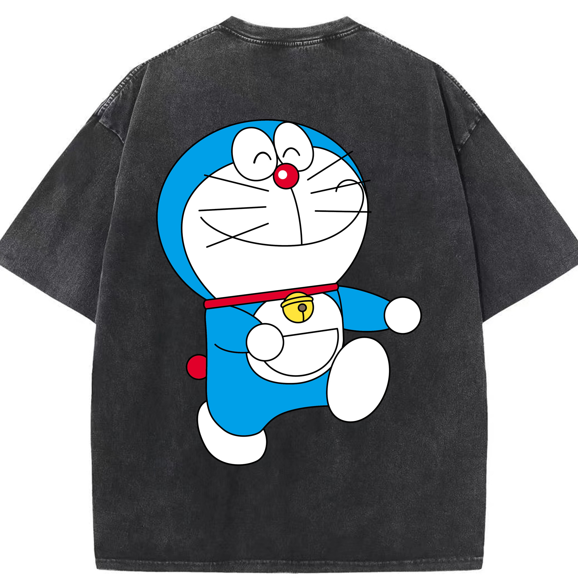 （画像用） ドラえもん Doraemon 綿100% ヴィンテージ風 半袖Tシャツ（背面プリント）