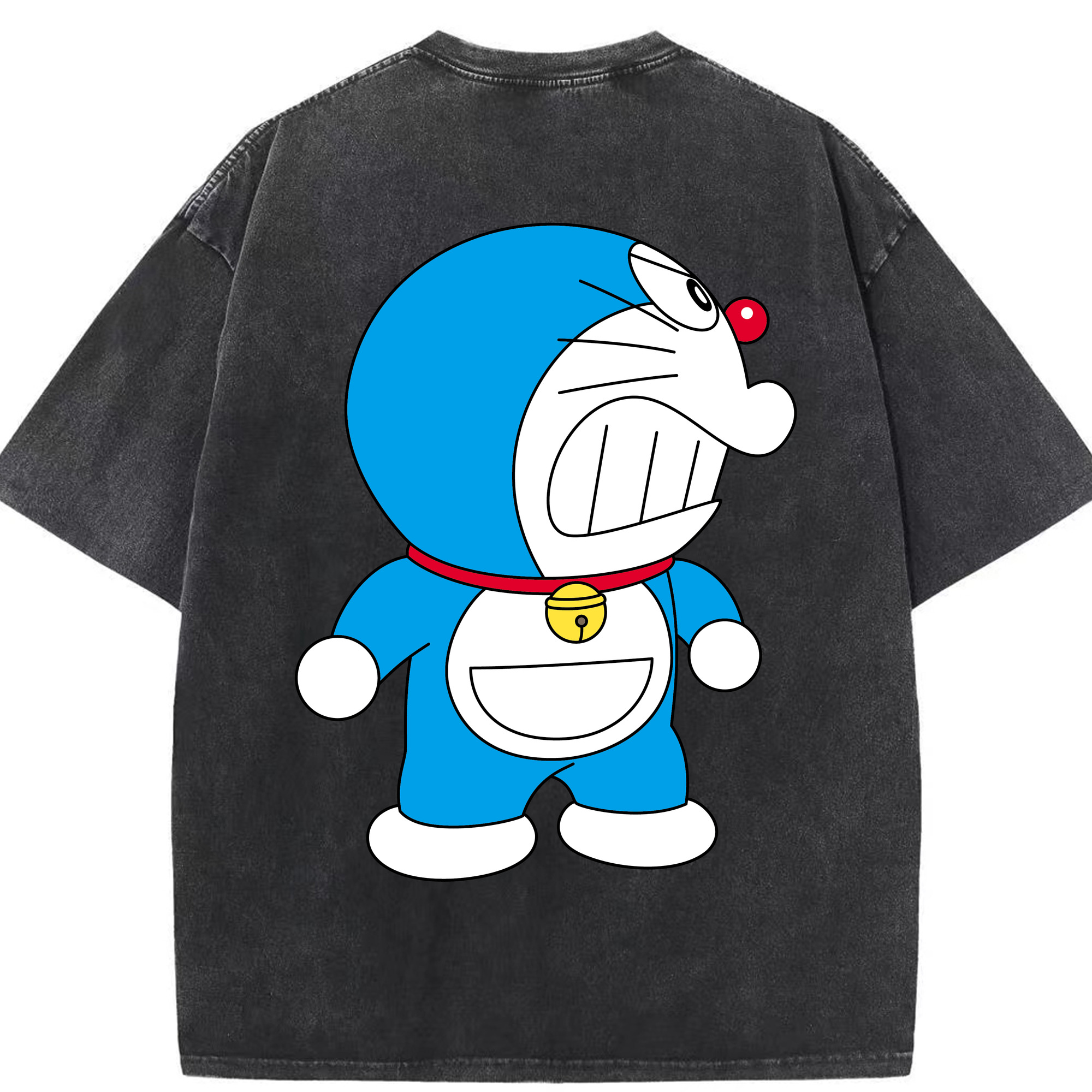 （画像用） ドラえもん Doraemon 綿100% ヴィンテージ風 半袖Tシャツ（背面プリント）