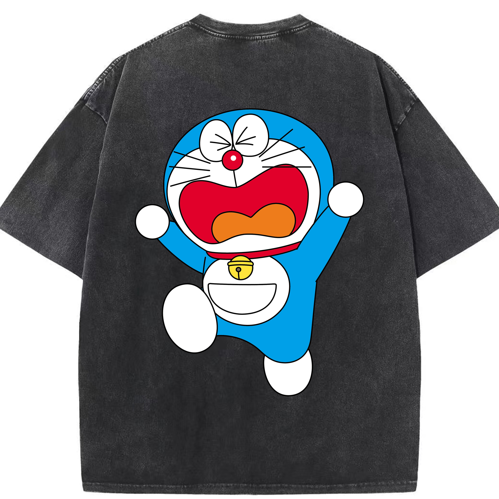 （画像用） ドラえもん Doraemon 綿100% ヴィンテージ風 半袖Tシャツ（背面プリント）