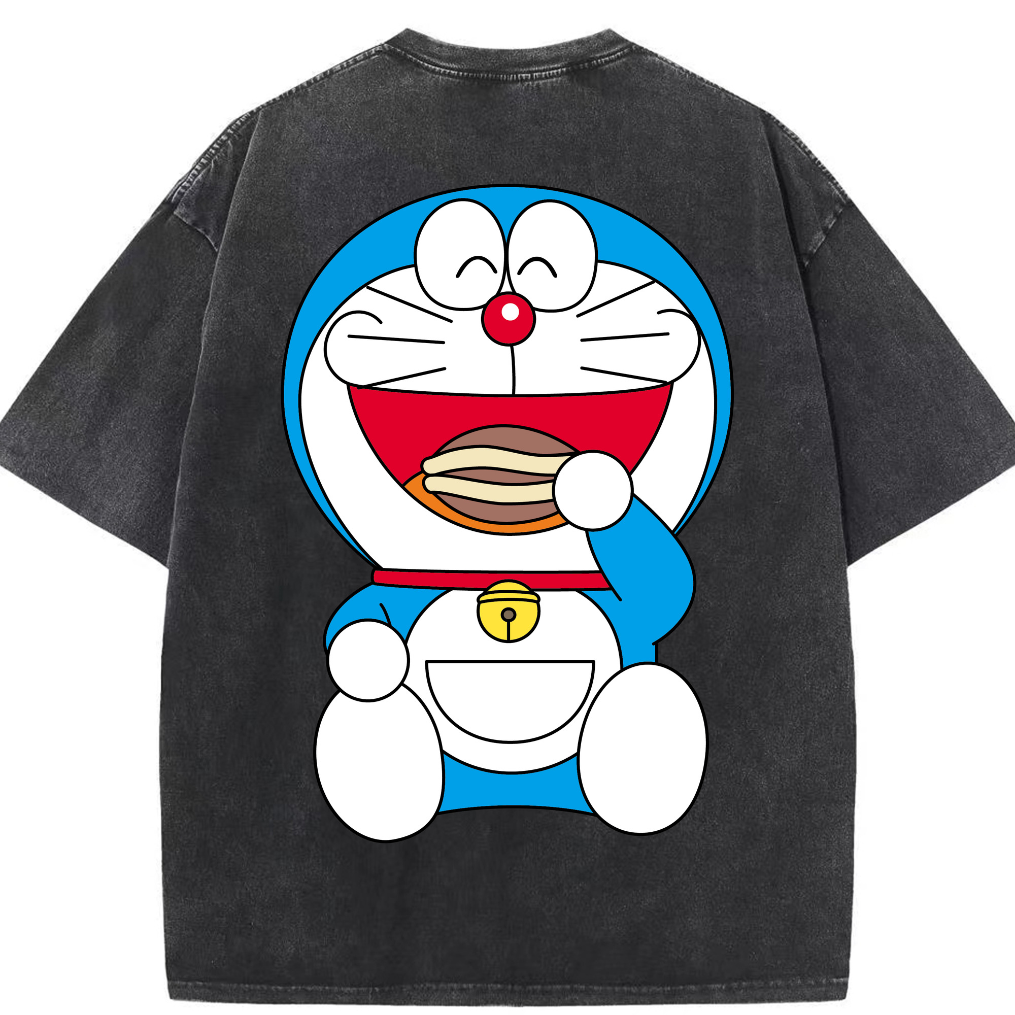 （画像用） ドラえもん Doraemon 綿100% ヴィンテージ風 半袖Tシャツ（背面プリント）