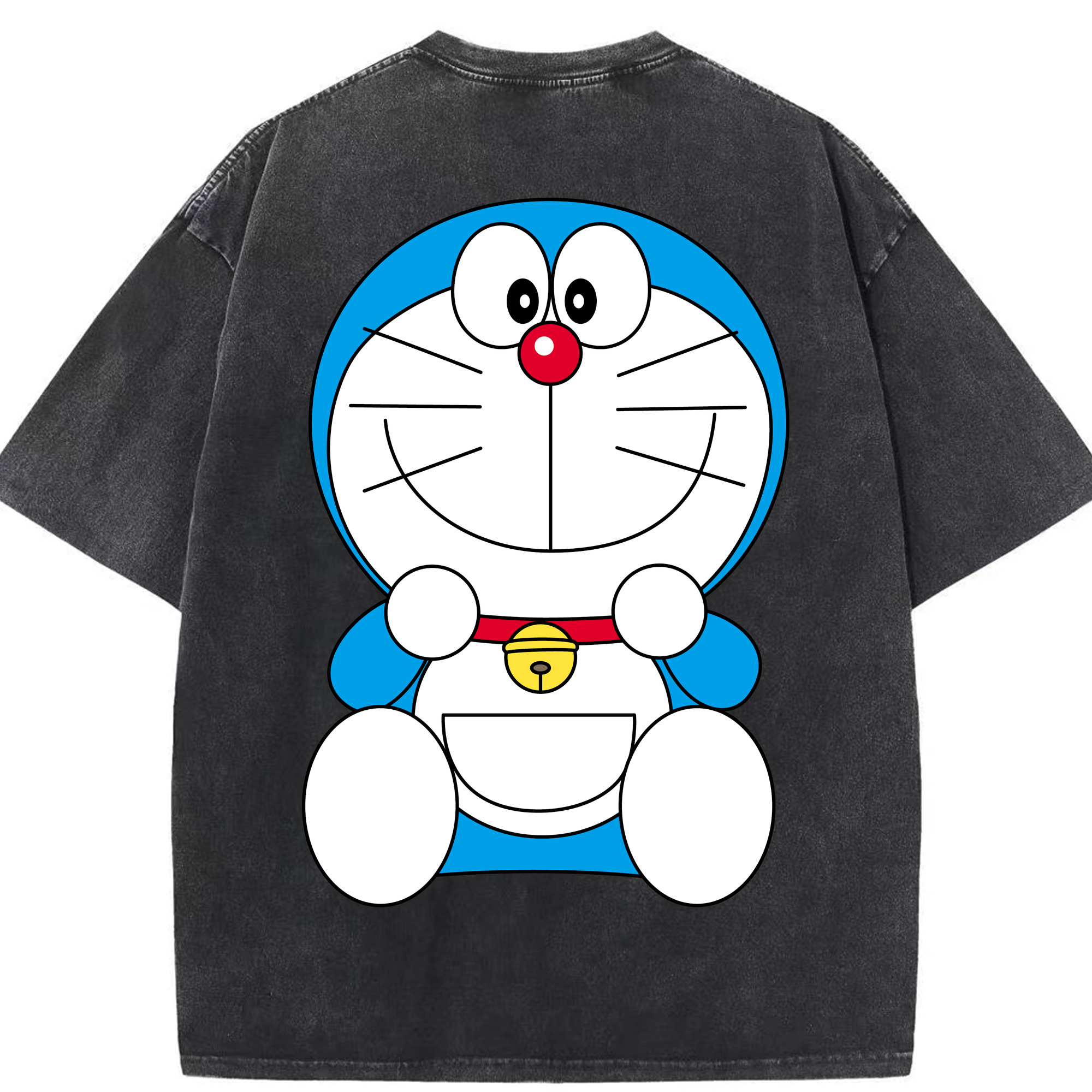 （画像用） ドラえもん Doraemon 綿100% ヴィンテージ風 半袖Tシャツ（背面プリント）