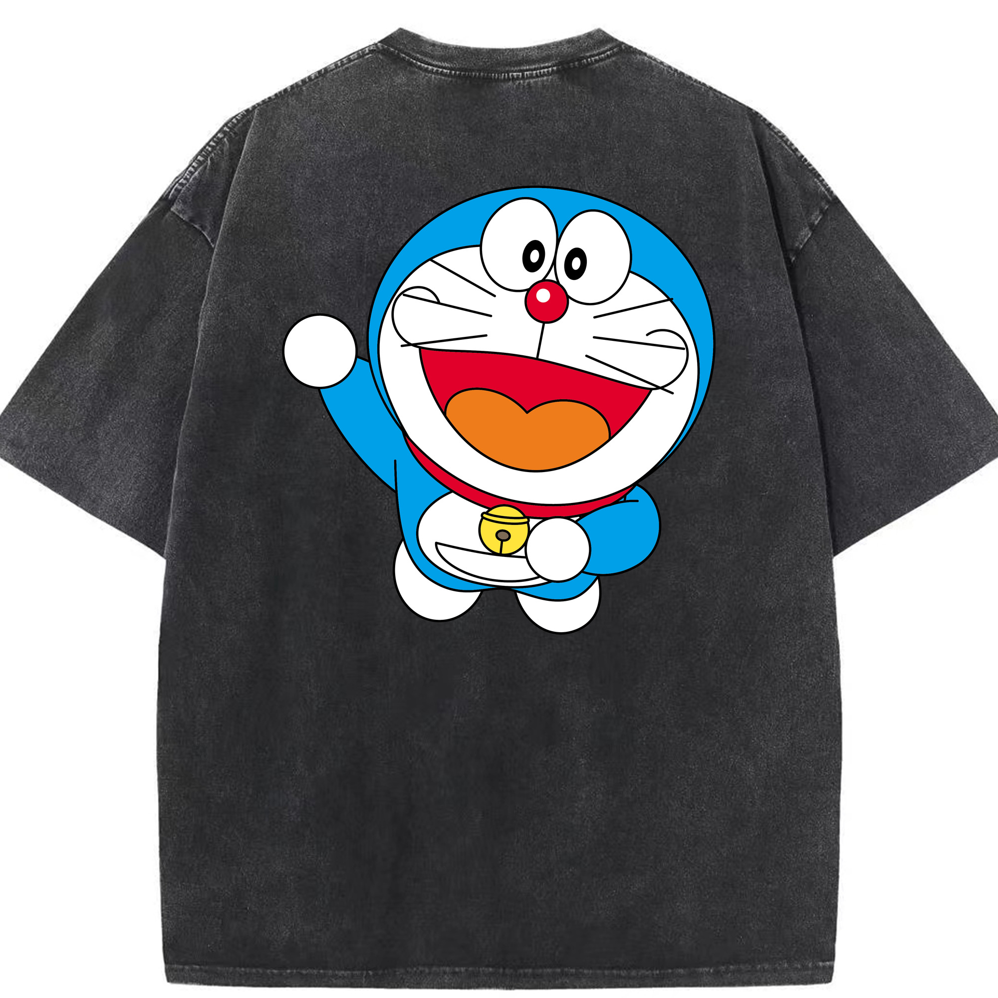 （画像用） ドラえもん Doraemon 綿100% ヴィンテージ風 半袖Tシャツ（背面プリント）