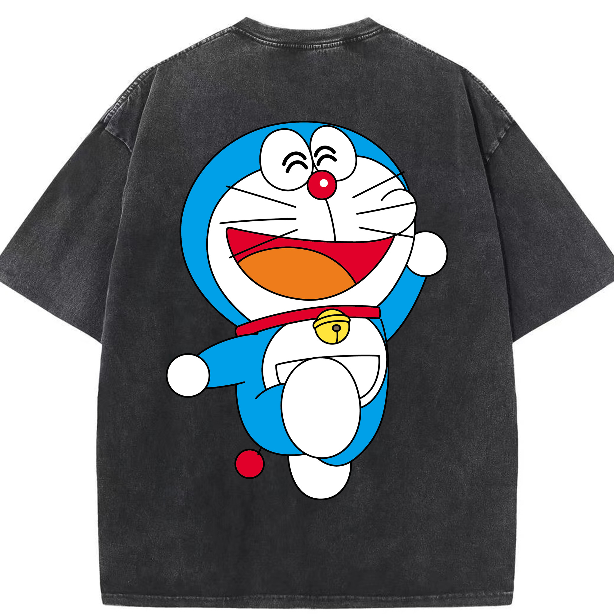 （画像用） ドラえもん Doraemon 綿100% ヴィンテージ風 半袖Tシャツ（背面プリント）