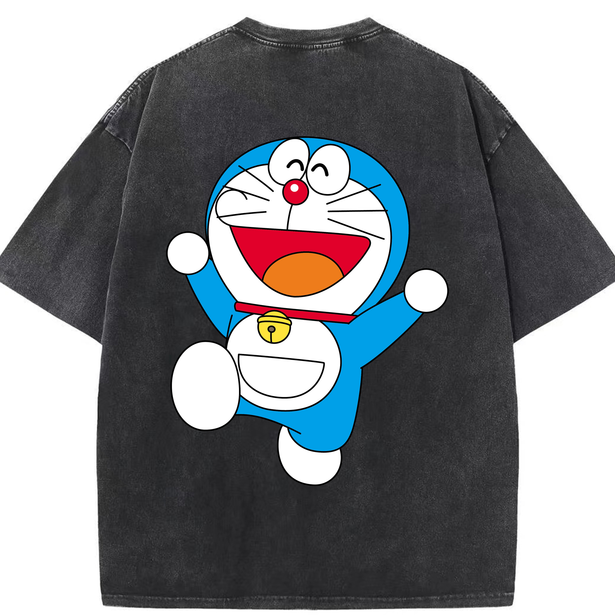 （画像用） ドラえもん Doraemon 綿100% ヴィンテージ風 半袖Tシャツ（背面プリント）