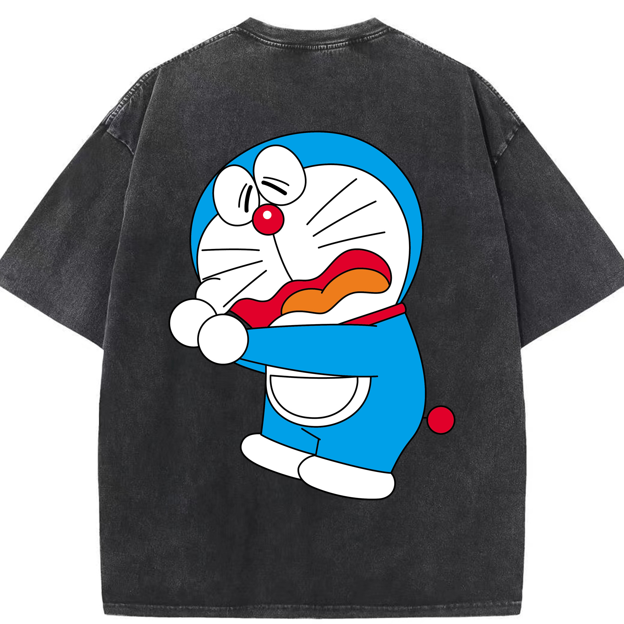 （画像用） ドラえもん Doraemon 綿100% ヴィンテージ風 半袖Tシャツ（背面プリント）