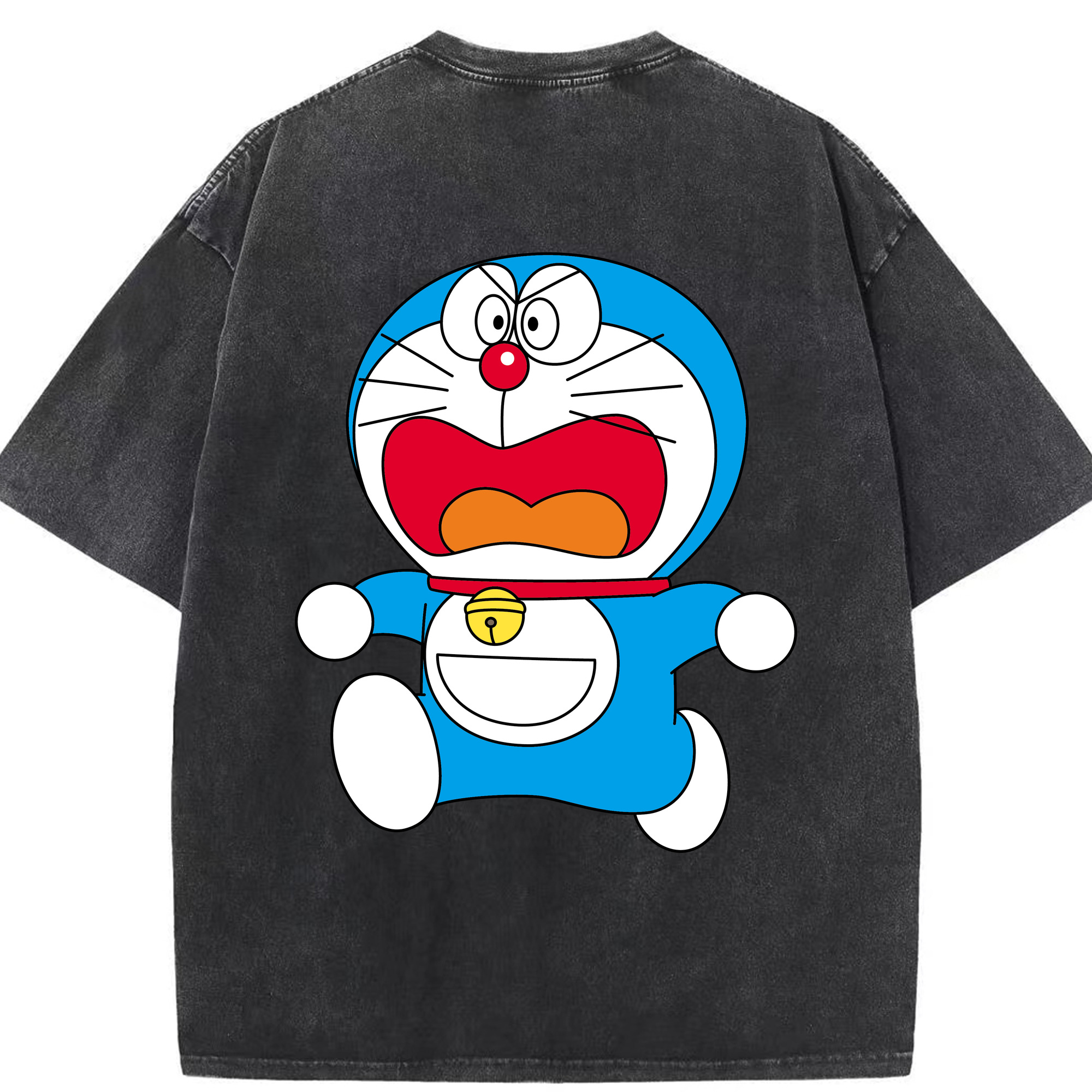 （画像用） ドラえもん Doraemon 綿100% ヴィンテージ風 半袖Tシャツ（背面プリント）