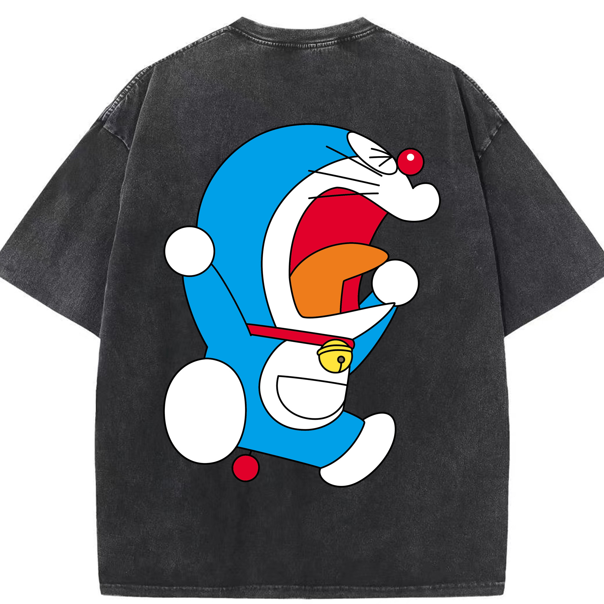 （画像用） ドラえもん Doraemon 綿100% ヴィンテージ風 半袖Tシャツ（背面プリント）