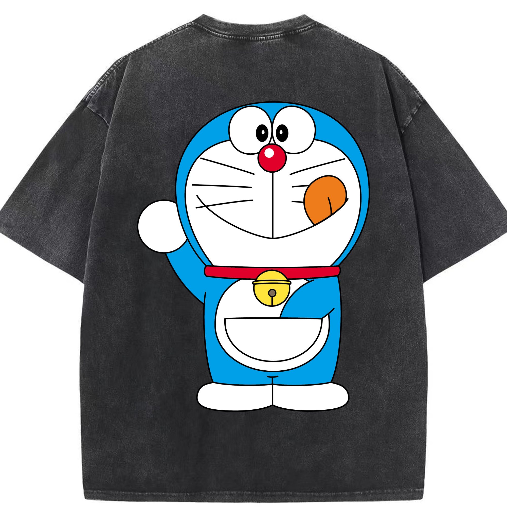 （画像用） ドラえもん Doraemon 綿100% ヴィンテージ風 半袖Tシャツ（背面プリント）