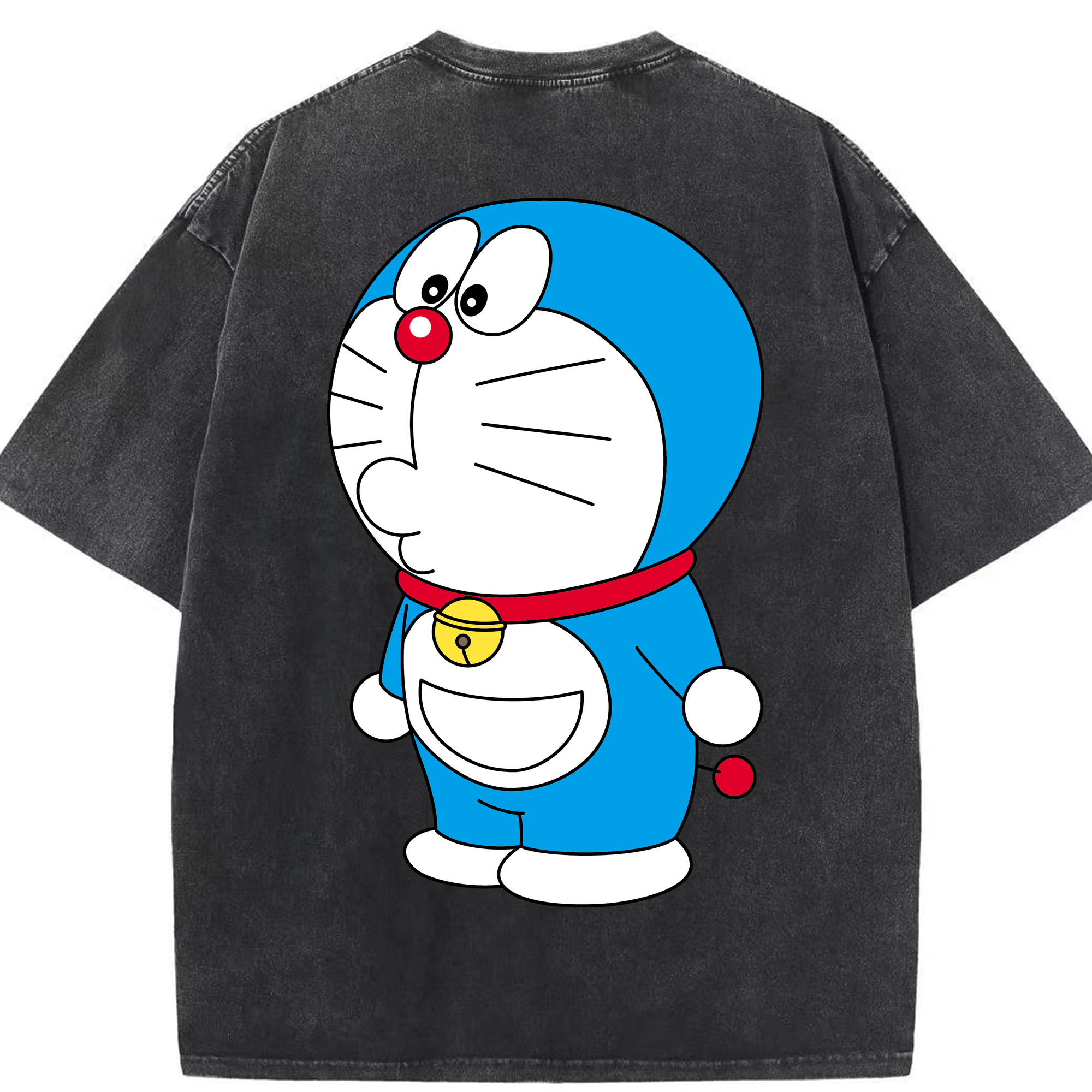 （画像用） ドラえもん Doraemon 綿100% ヴィンテージ風 半袖Tシャツ（背面プリント）