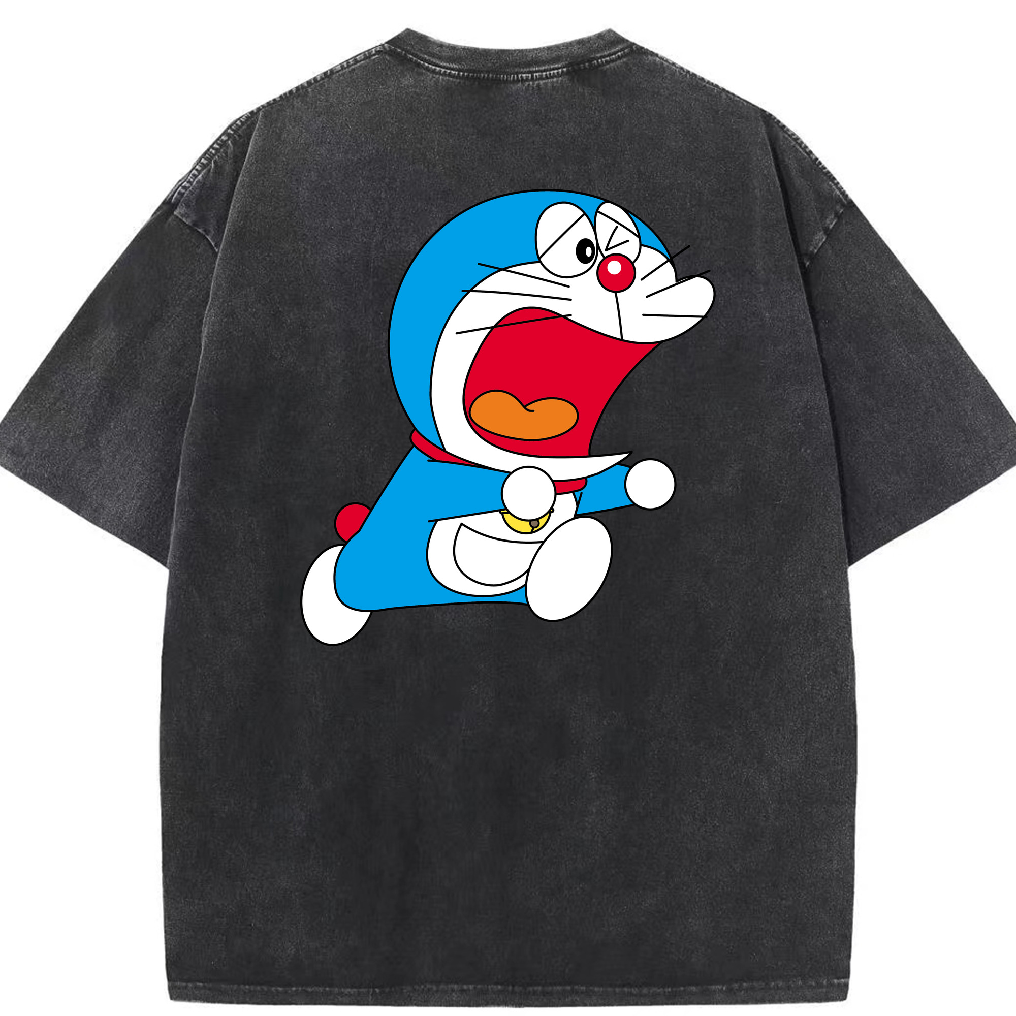 （画像用） ドラえもん Doraemon 綿100% ヴィンテージ風 半袖Tシャツ（背面プリント）