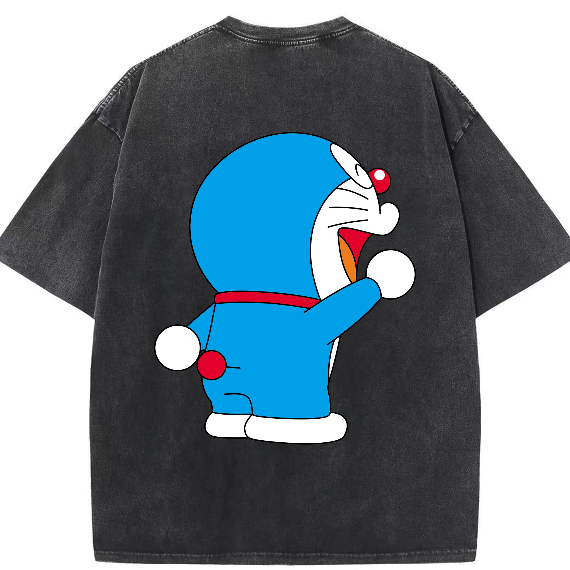（画像用） ドラえもん Doraemon 綿100% ヴィンテージ風 半袖Tシャツ（背面プリント）