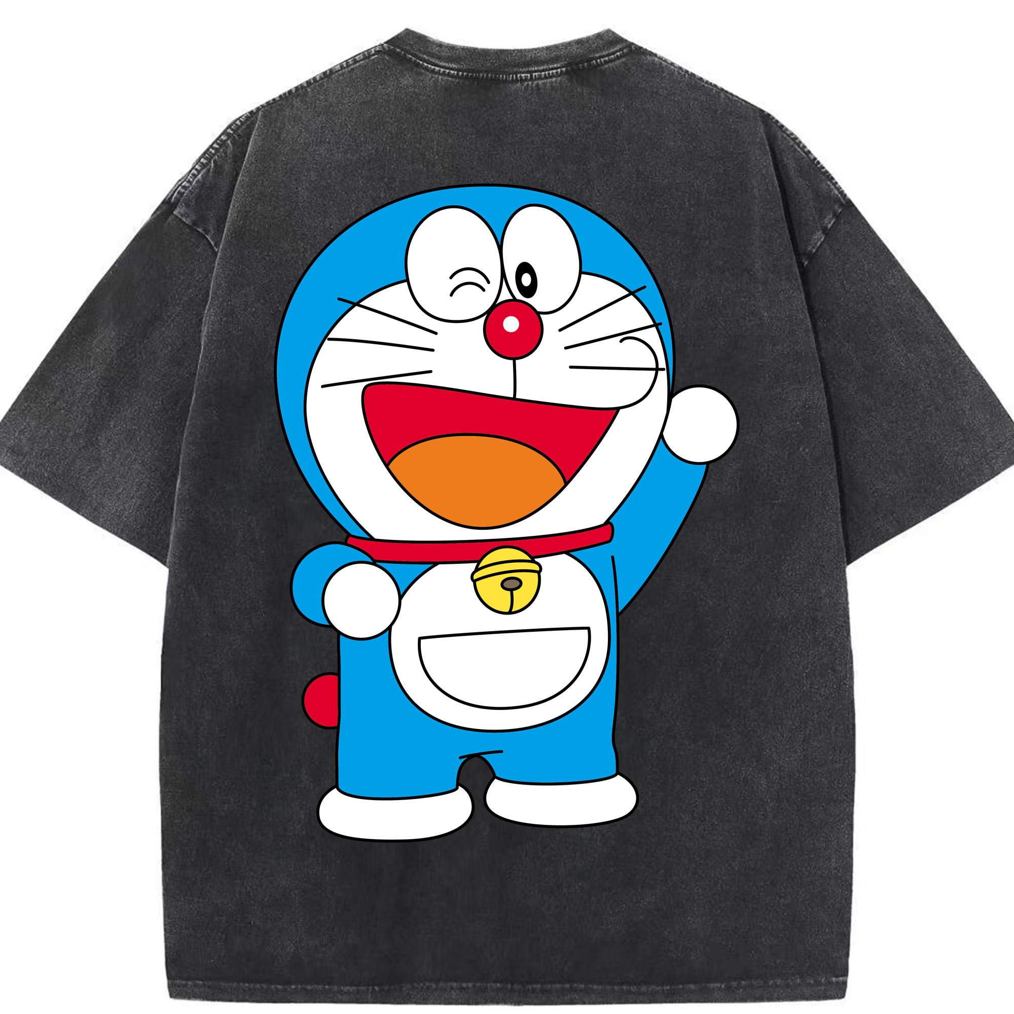 （画像用） ドラえもん Doraemon 綿100% ヴィンテージ風 半袖Tシャツ（背面プリント）
