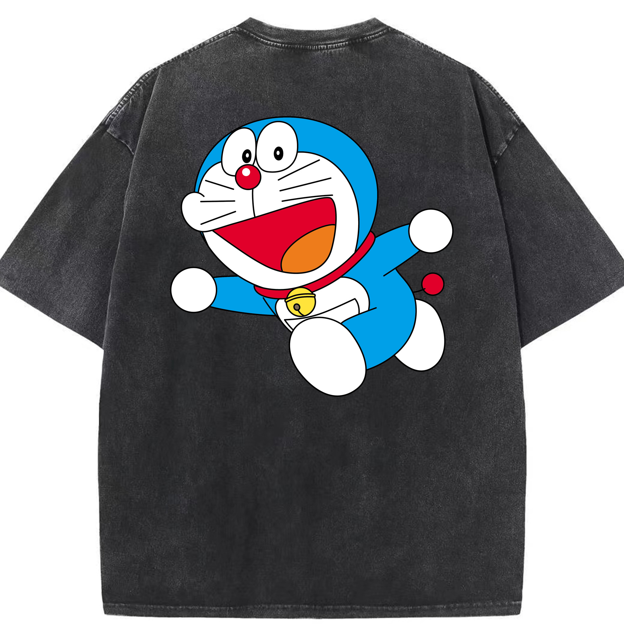 （画像用） ドラえもん Doraemon 綿100% ヴィンテージ風 半袖Tシャツ（背面プリント）