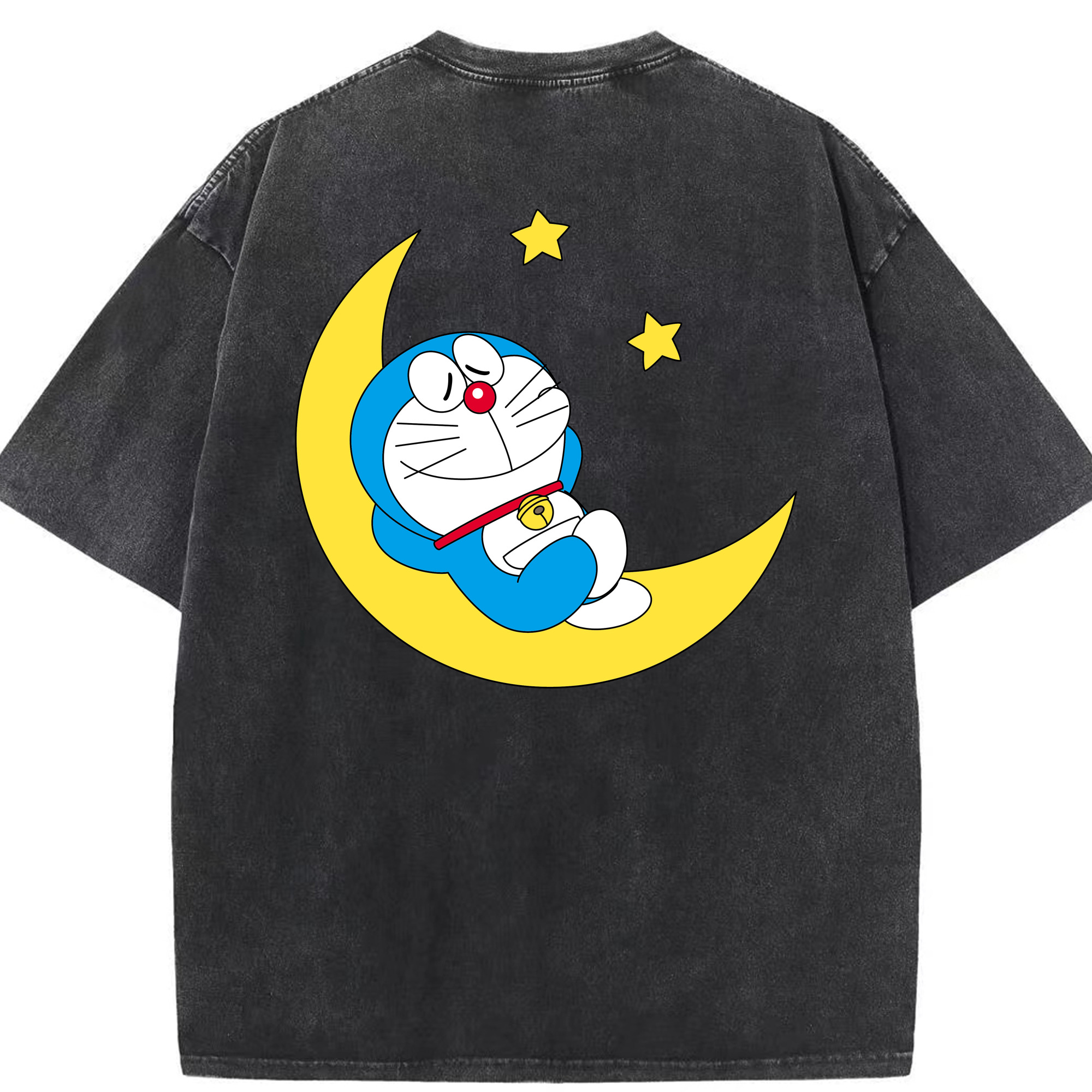 （画像用） ドラえもん Doraemon 綿100% ヴィンテージ風 半袖Tシャツ（背面プリント）